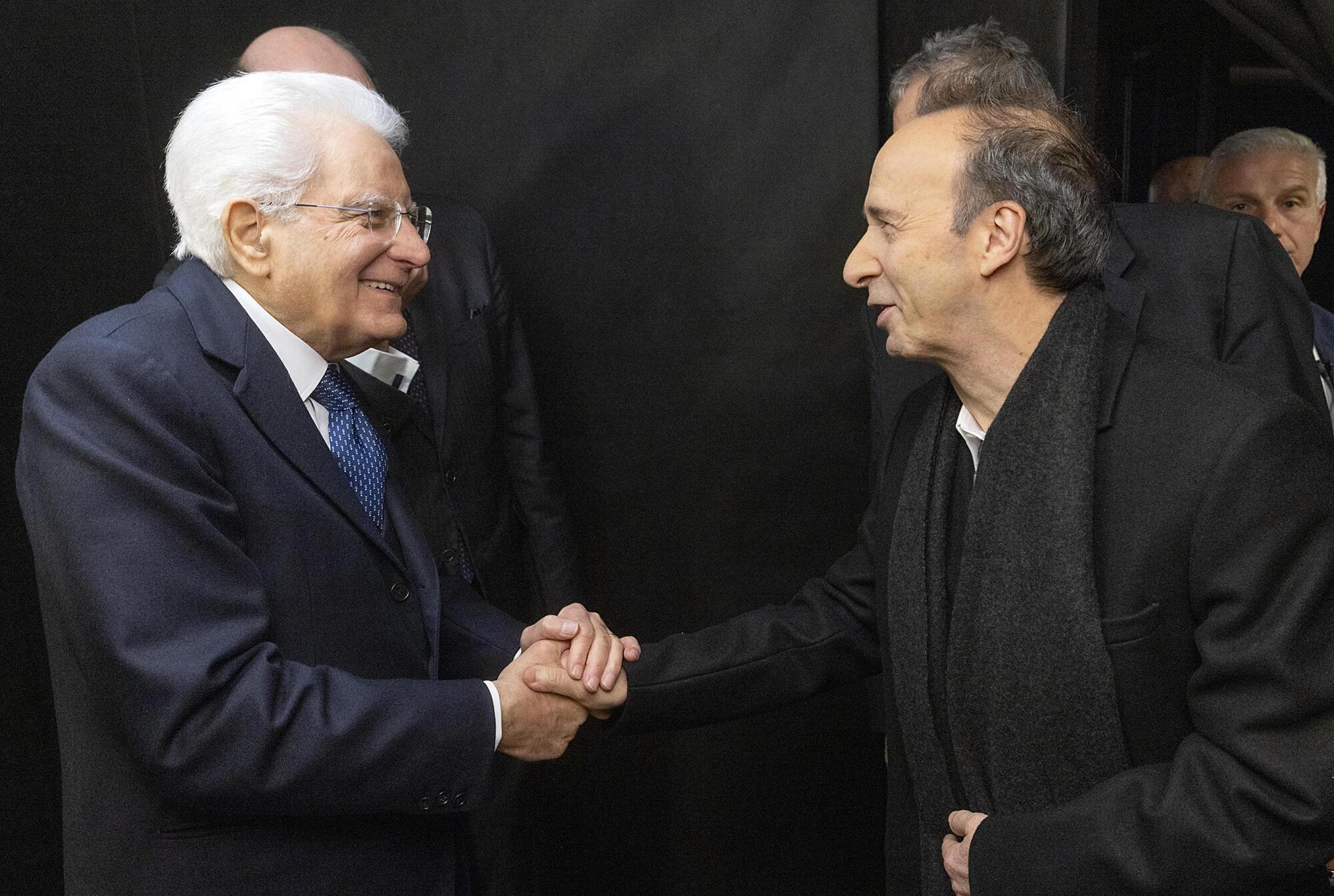 Roberto Benigni Sergio Mattarella