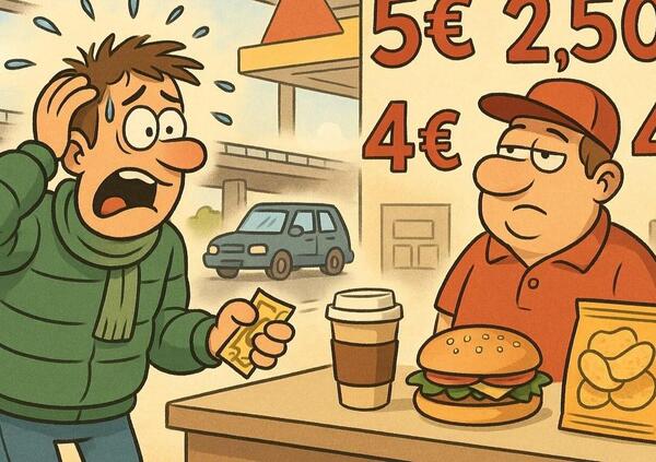 Ma avete visto quanto costa mangiare e bere nelle aree di sosta? Una follia: tutti i rincari