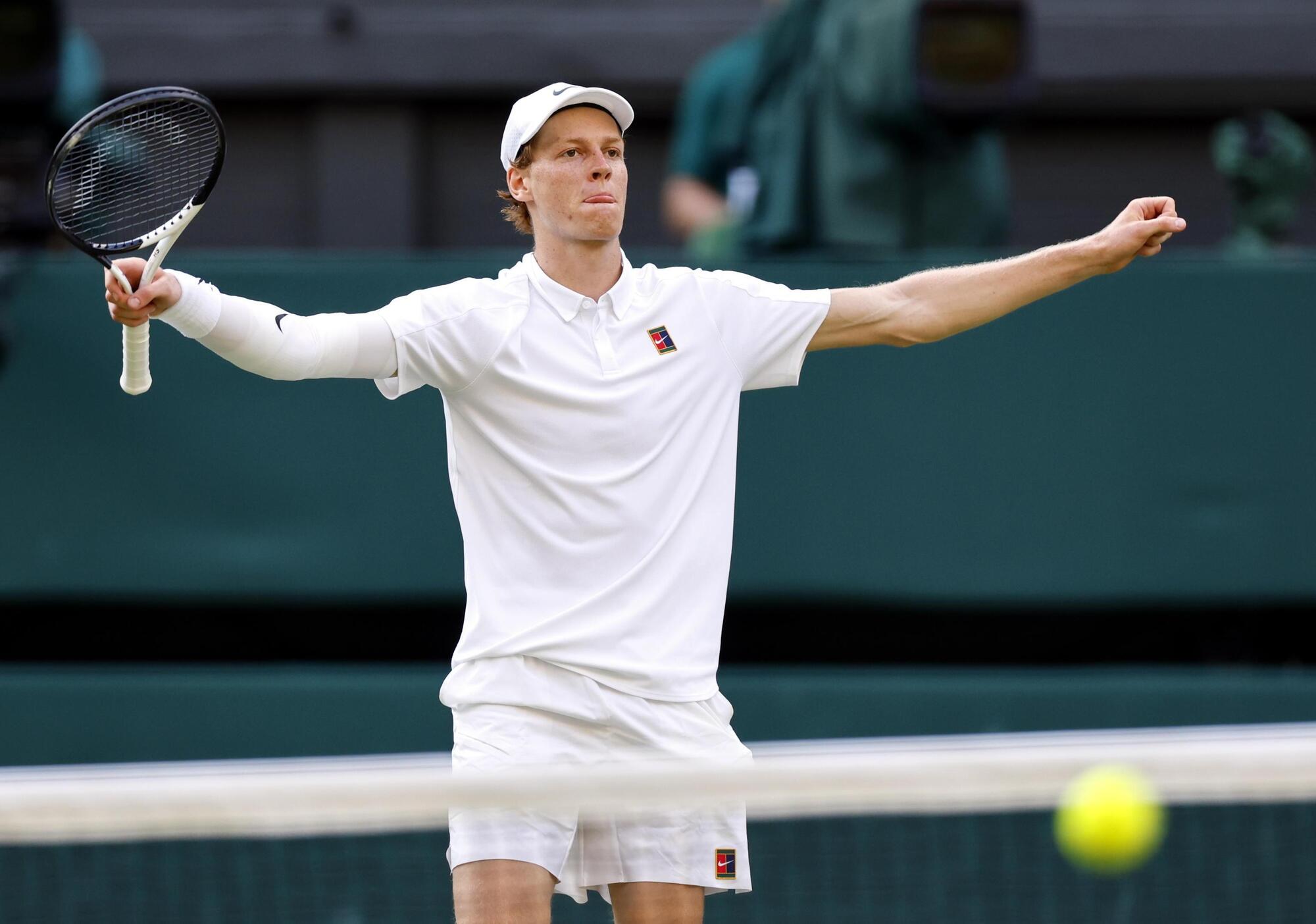 Anche Jannik Sinner è sembrato non sudare a Wimbledon