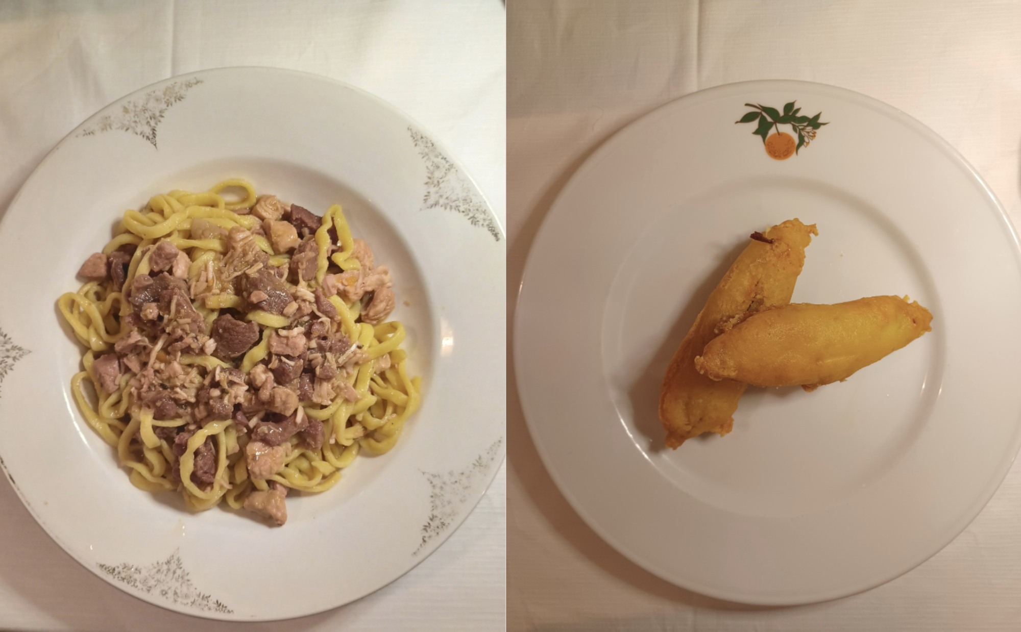 I tonnarelli e i fiori di zucca fritti