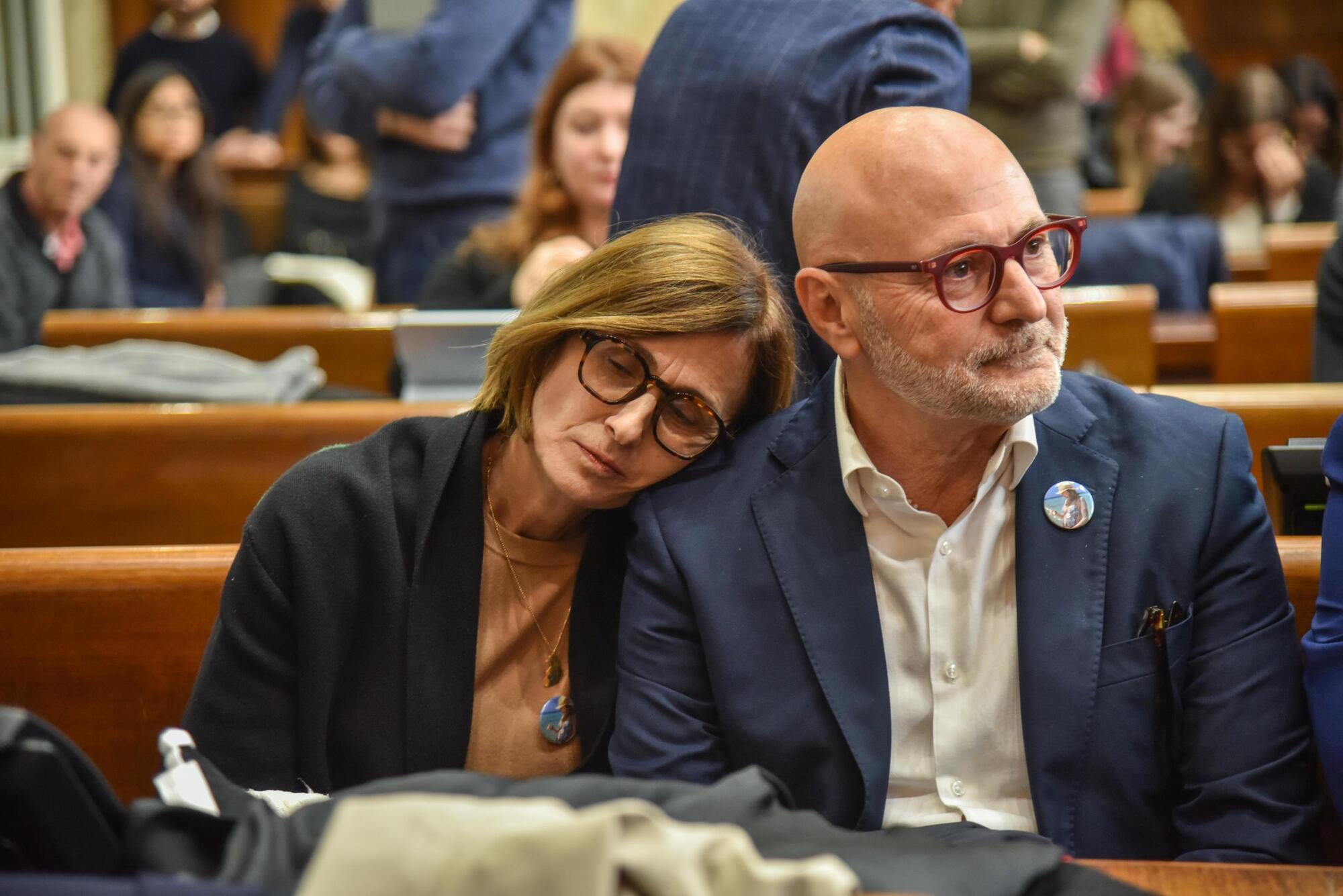 I genitori di Giulia Tramontano durante il processo