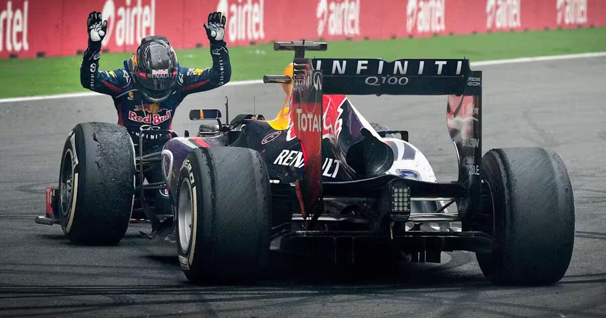 La foto più iconica di Sebastian Vettel in Red Bull
