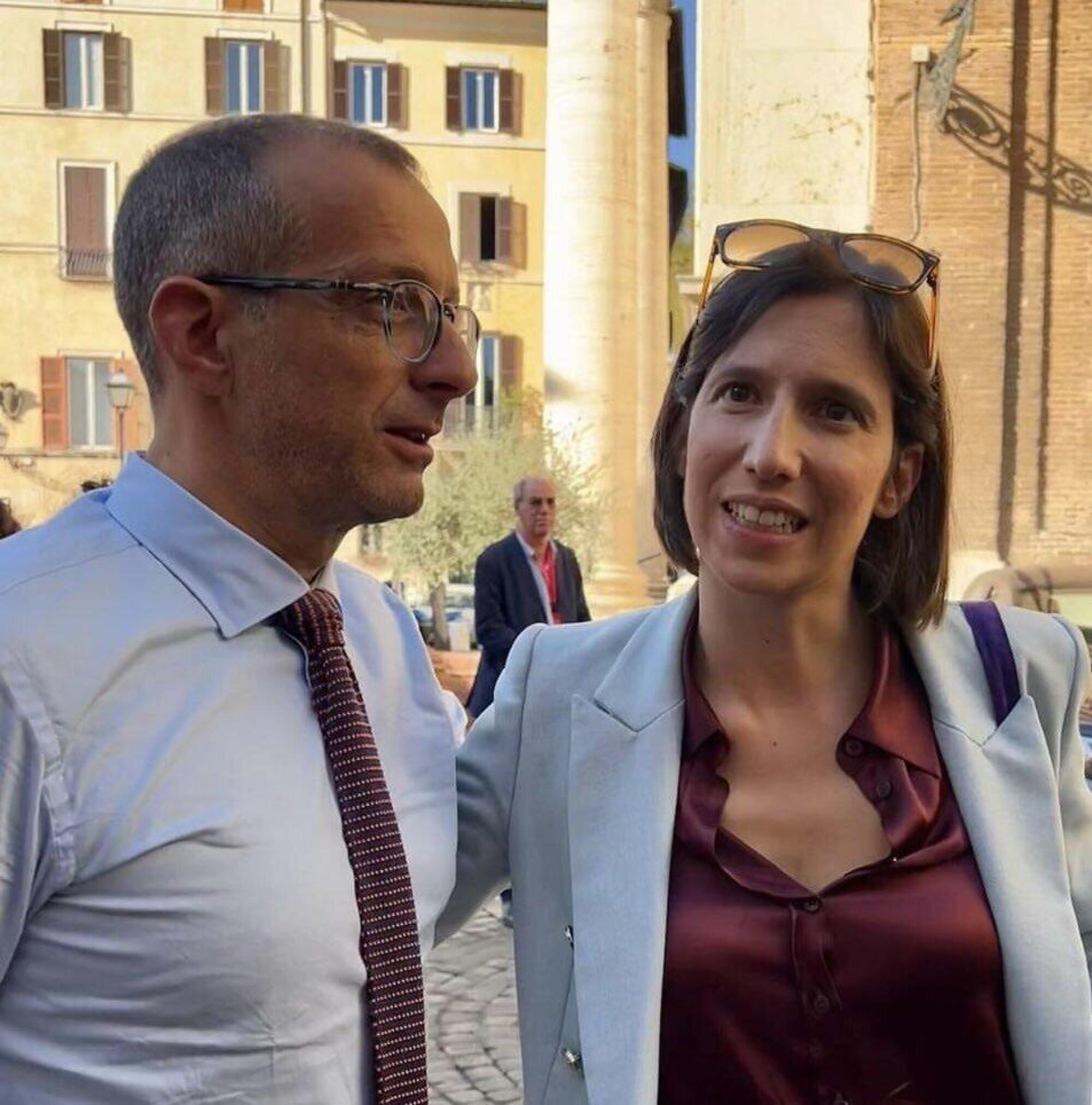 Matteo Ricci con Elly Schlein