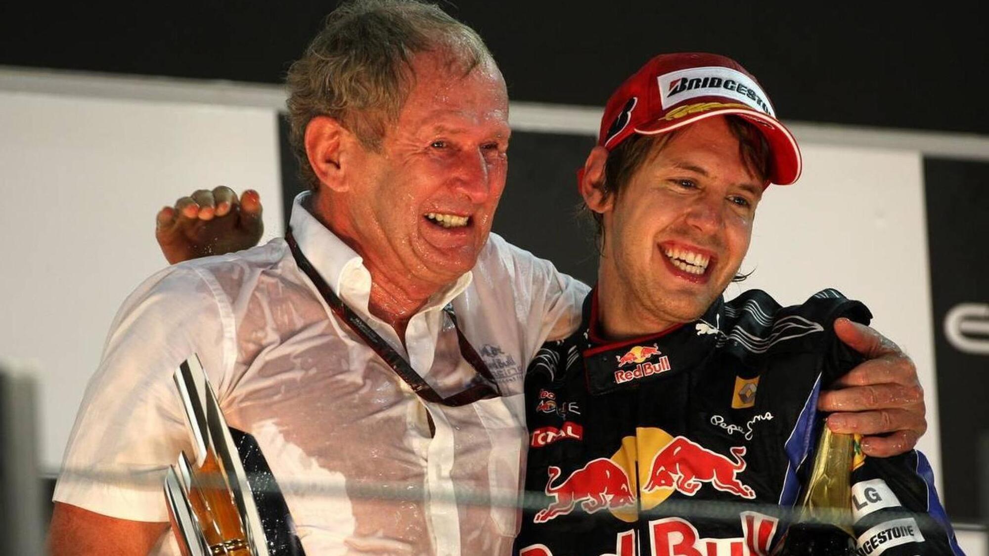 Helmut Marko e Sebastian Vettel