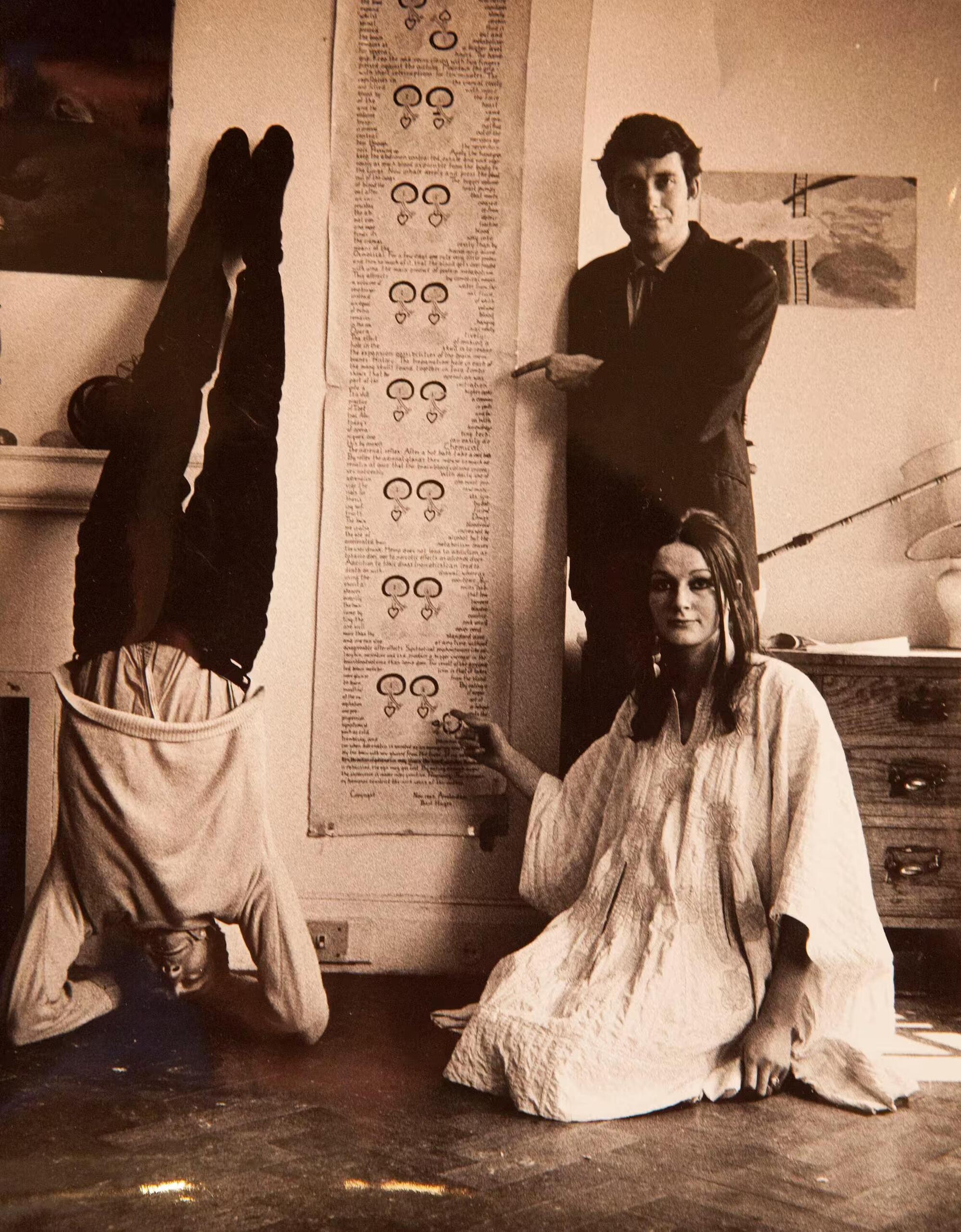 Amanda Feilding con i suoi colleghi Joey Mellen e Bart Huges nel 1966