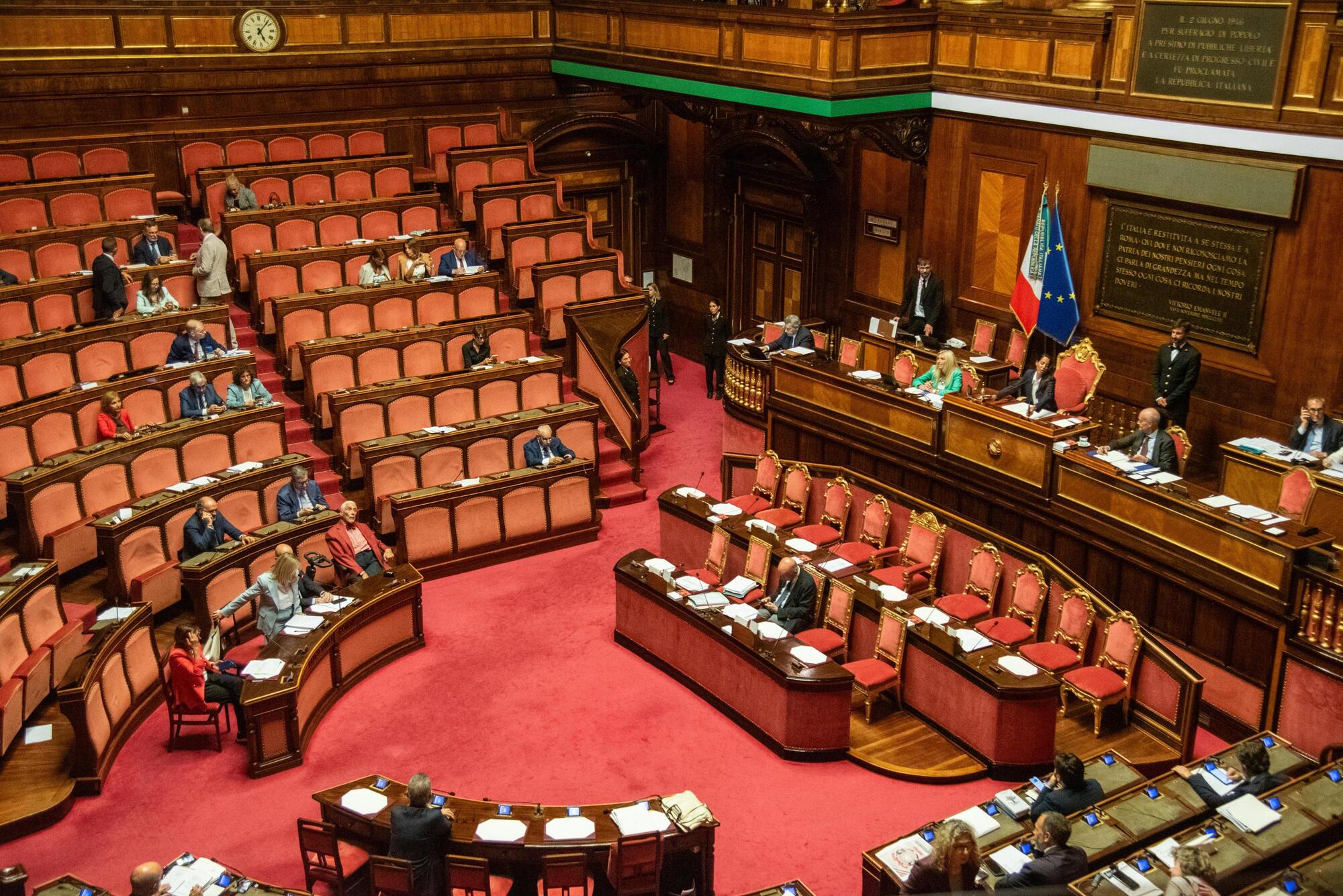 I lavori al Senato per l'approvazione del ddl sul femminicidio