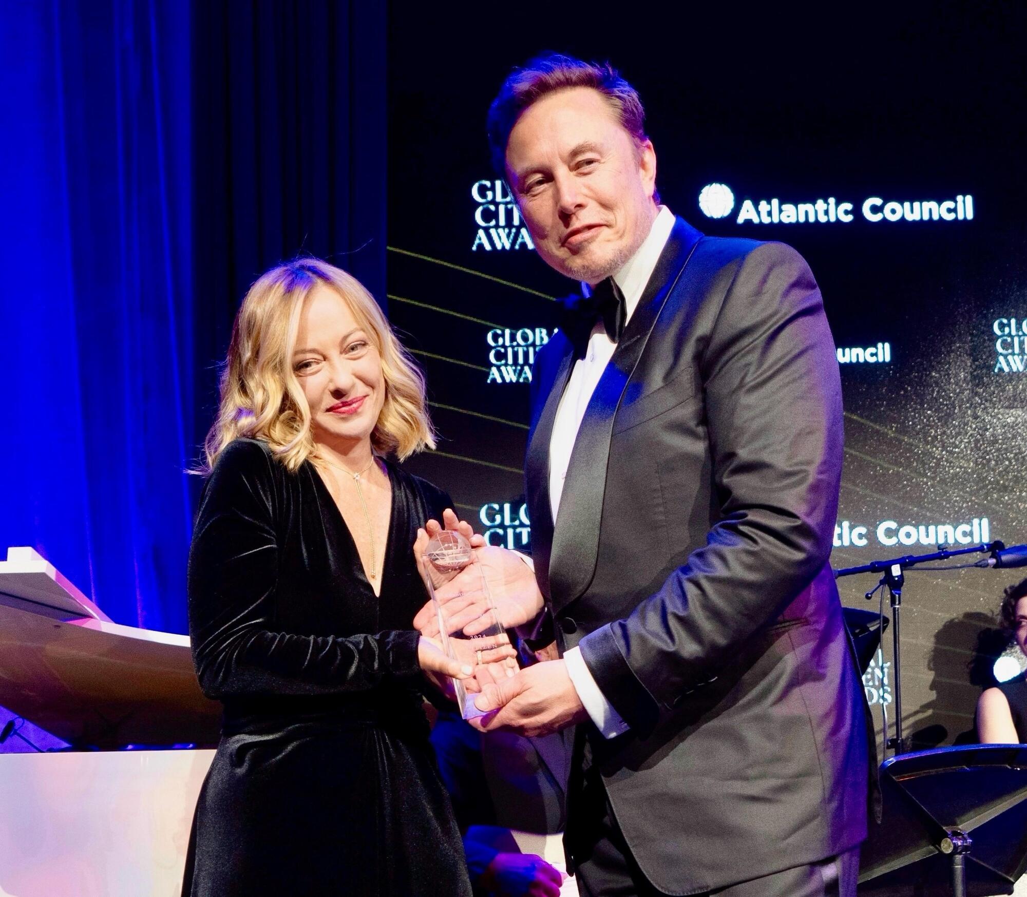 Giorgia Meloni e Elon Musk