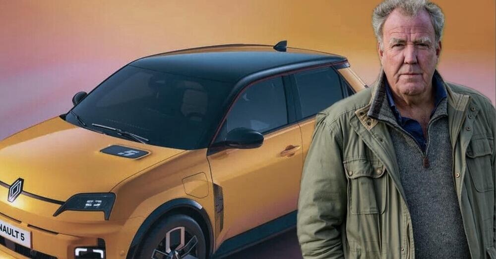 CLARKSON PROMUOVE UN&rsquo;ELETTRICA: &ldquo;La Renault 5 E-Tech? Si guida come se avesse un vero motore&rdquo;. E lancia una frecciata alle rivali cinesi 