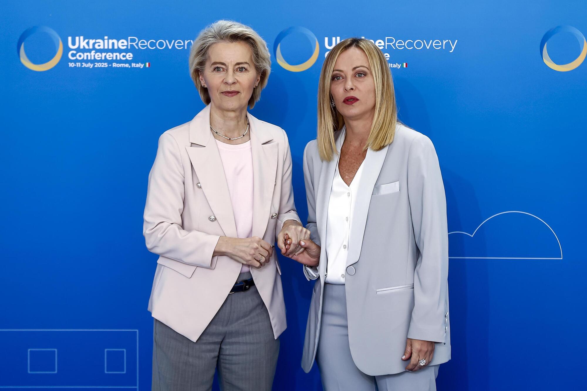 Ursula von der Leyen con Giorgia Meloni
