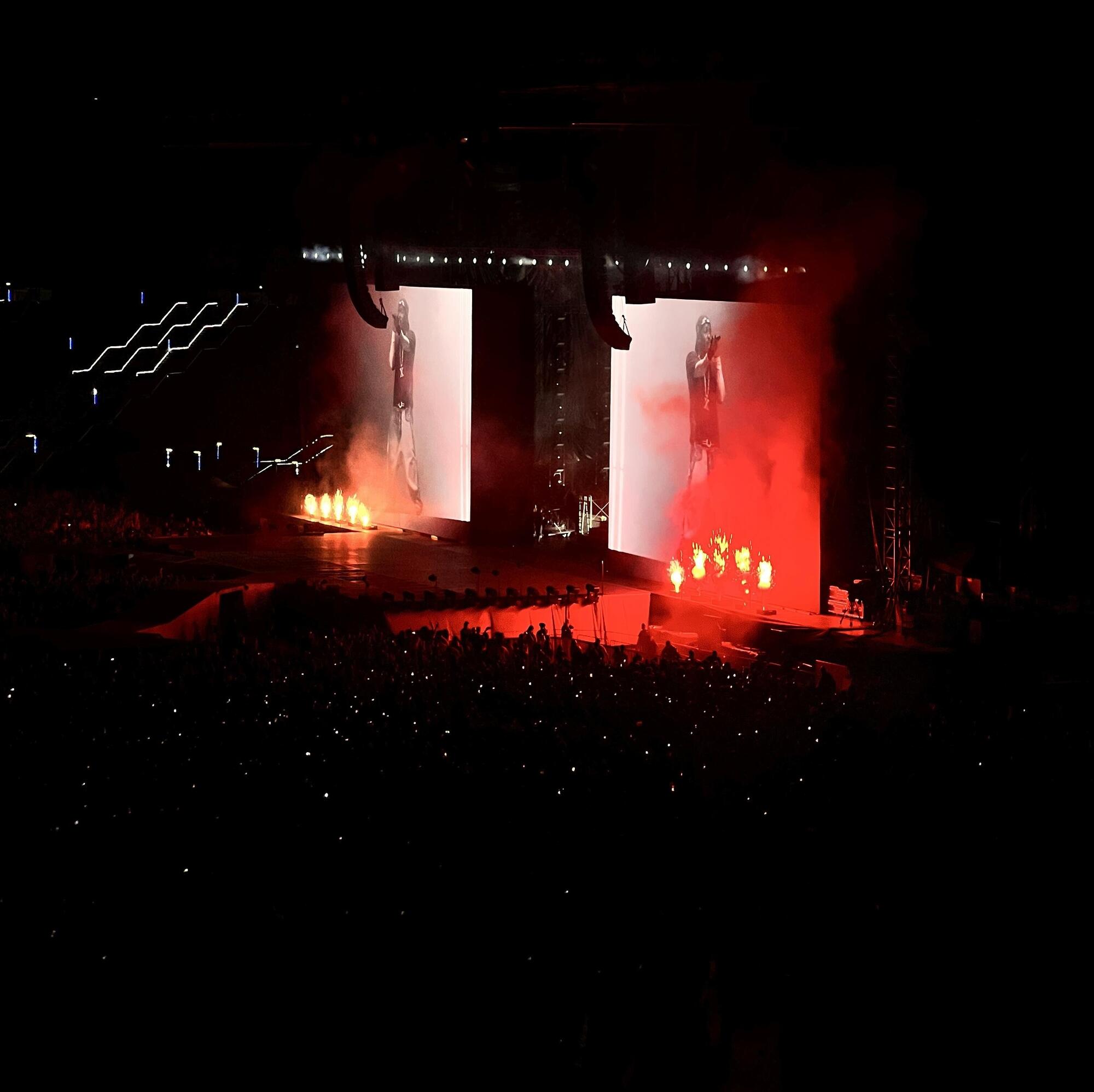 Un momento del concerto di Kendrick Lamar e Sza allo Stadio Olimpico di Roma