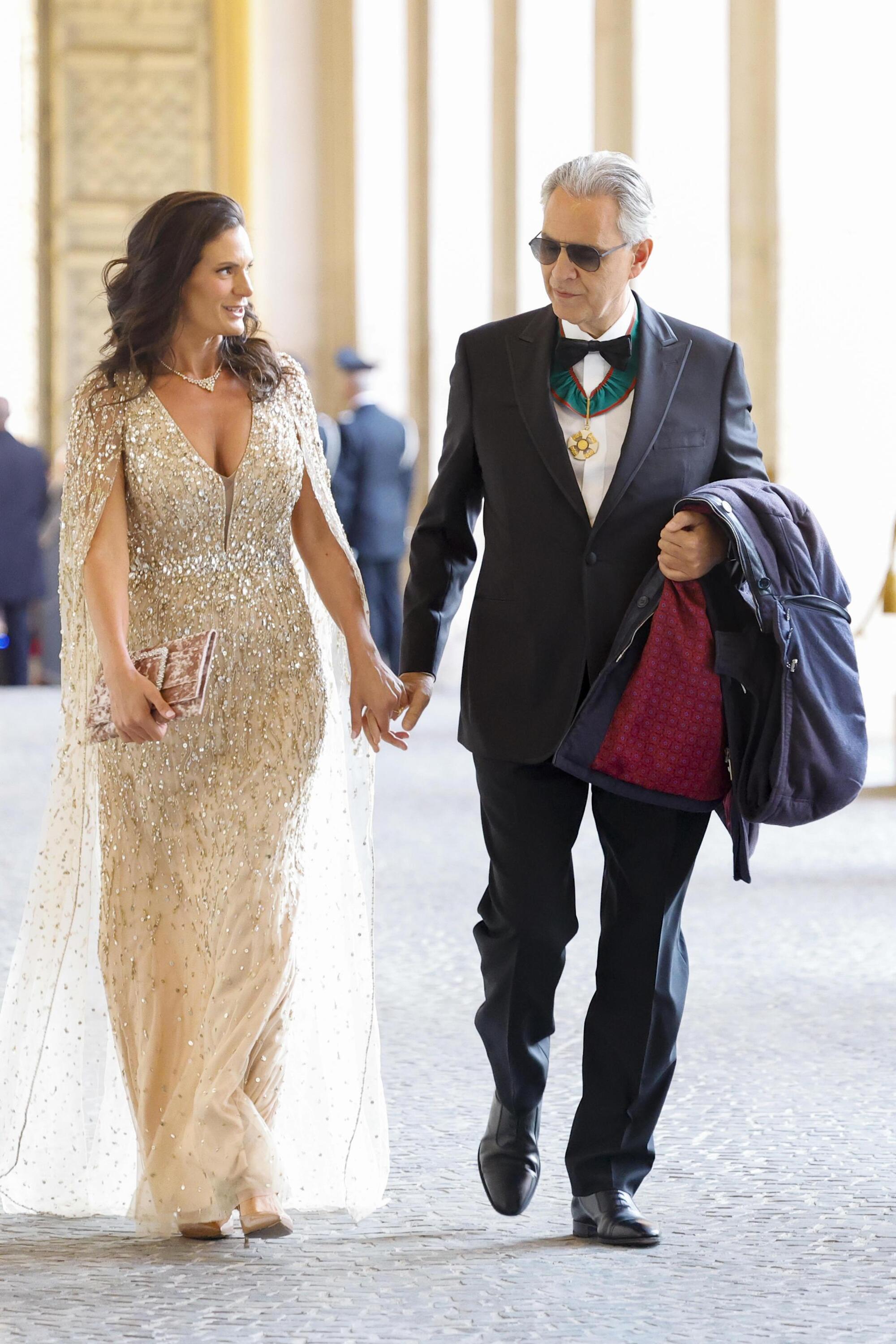 Andrea Bocelli con la moglie Veronica Berti