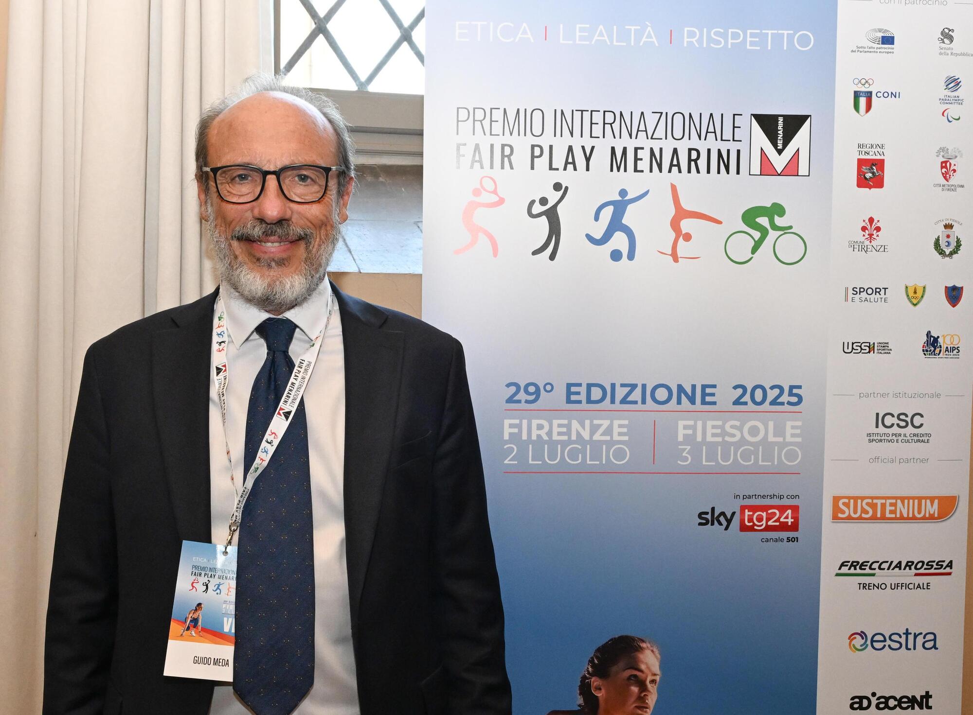 Guido Meda durante la 29°esima edizione del Premio Internazionale Fair Play Menarini