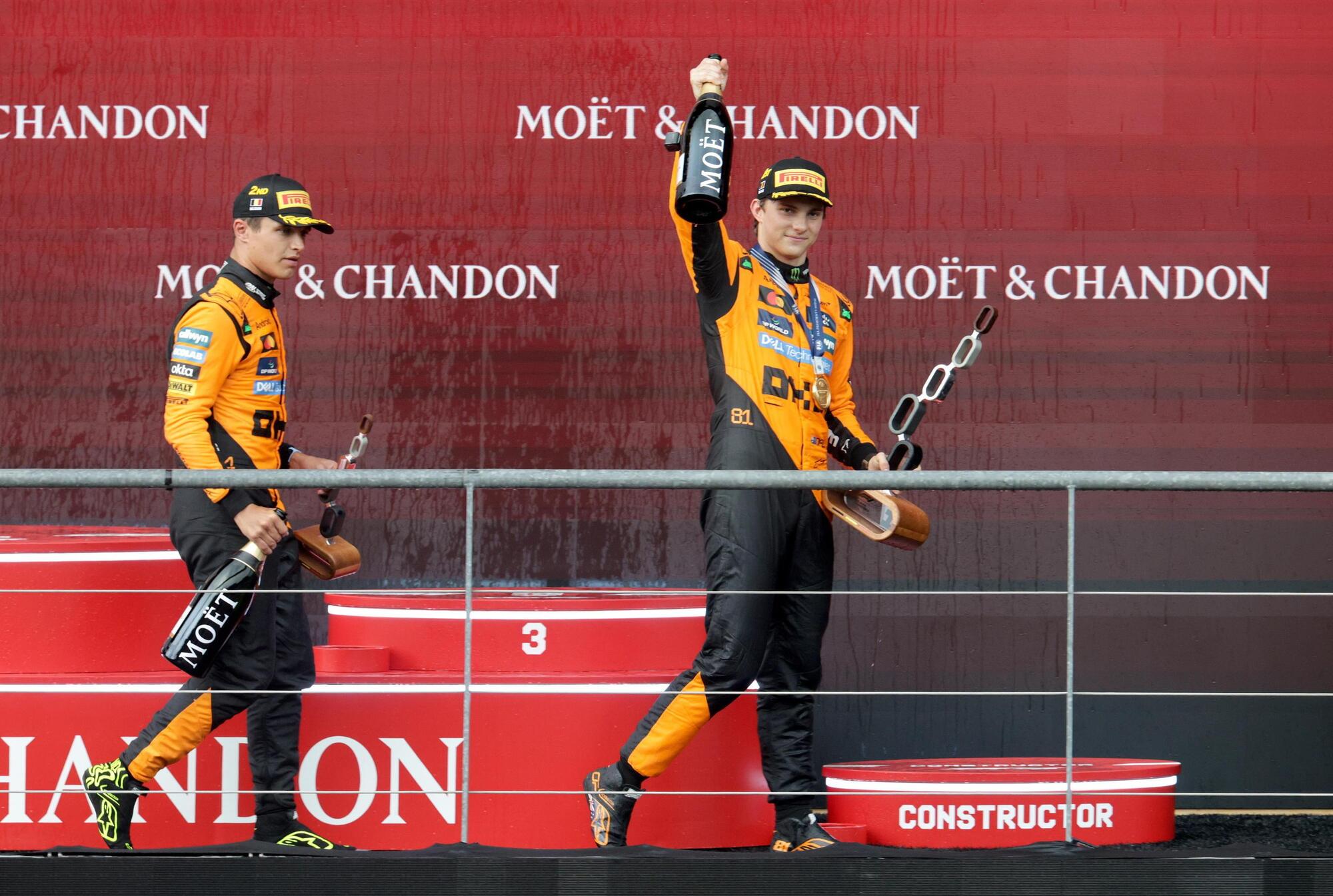 Lando Norris e Oscar Piastri dopo la doppietta del Gran Premio del Belgio