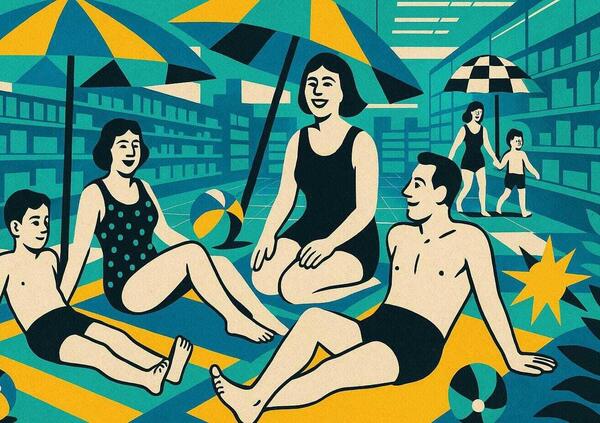 FACCIAMO LA RIVOLUZIONE! Supermercati aperti a Ferragosto e spiagge troppo care? Tutti in vacanza al centro commerciale senza comprare nulla, con teli e ombrellone