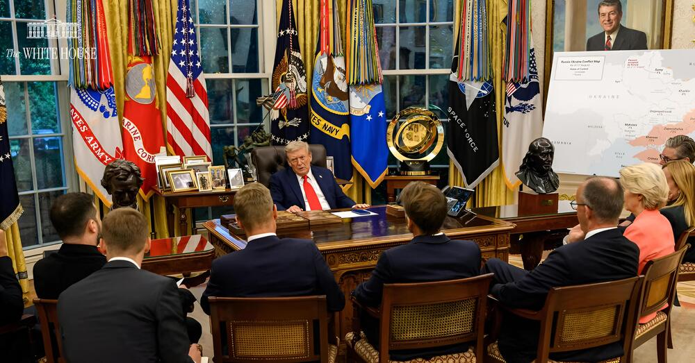 Umiliati e offesi alla Casa Bianca: i leader europei a novanta da Trump, ma perch&eacute; si lasciano sottomettere cos&igrave; (dai dazi all&rsquo;Ucraina)? Semplice, hanno fiutato l&rsquo;affare: le armi Usa&hellip; 