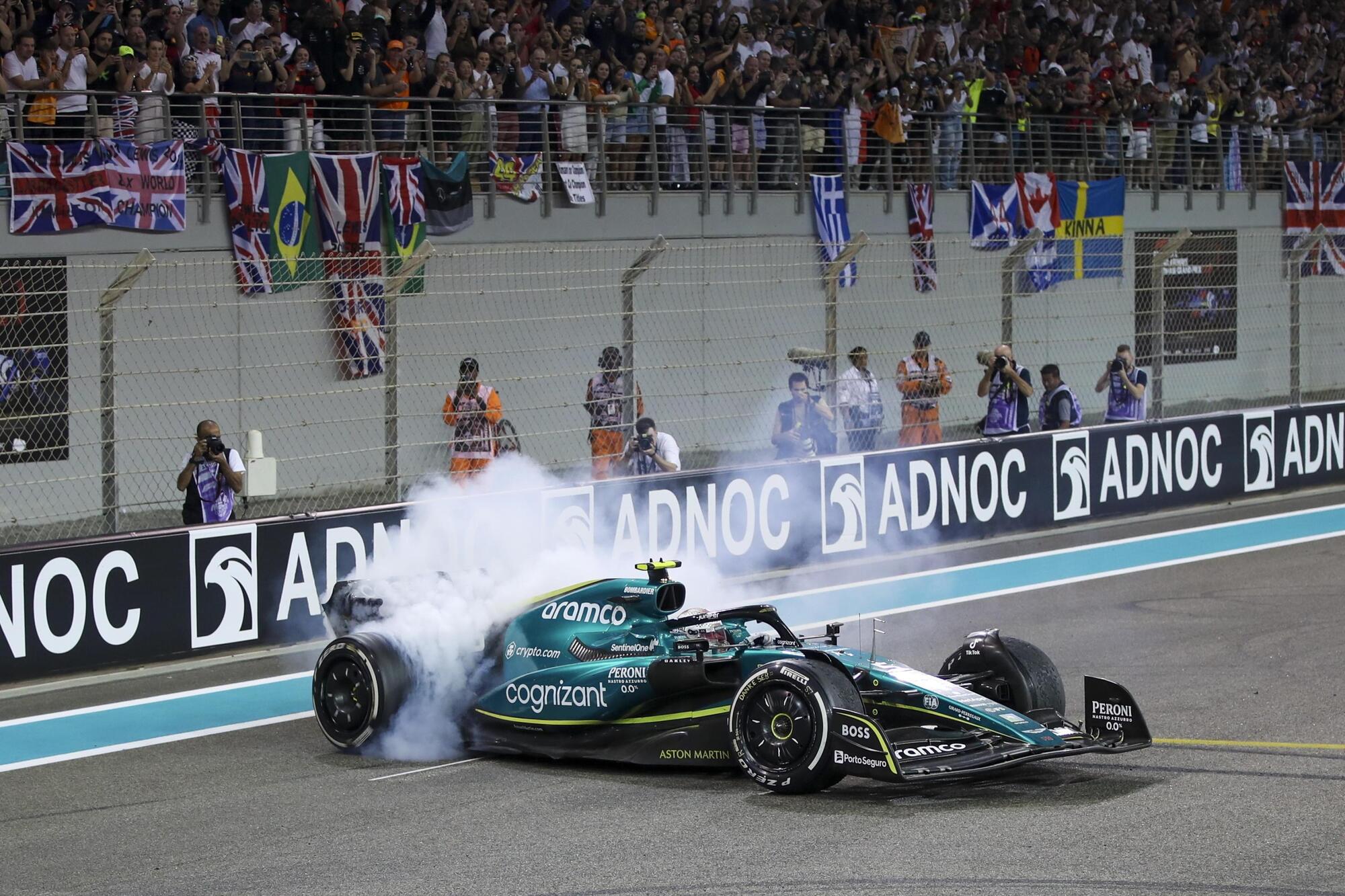 Sebastian Vettel durante l'ultima gara della sua carriera in Formula 1