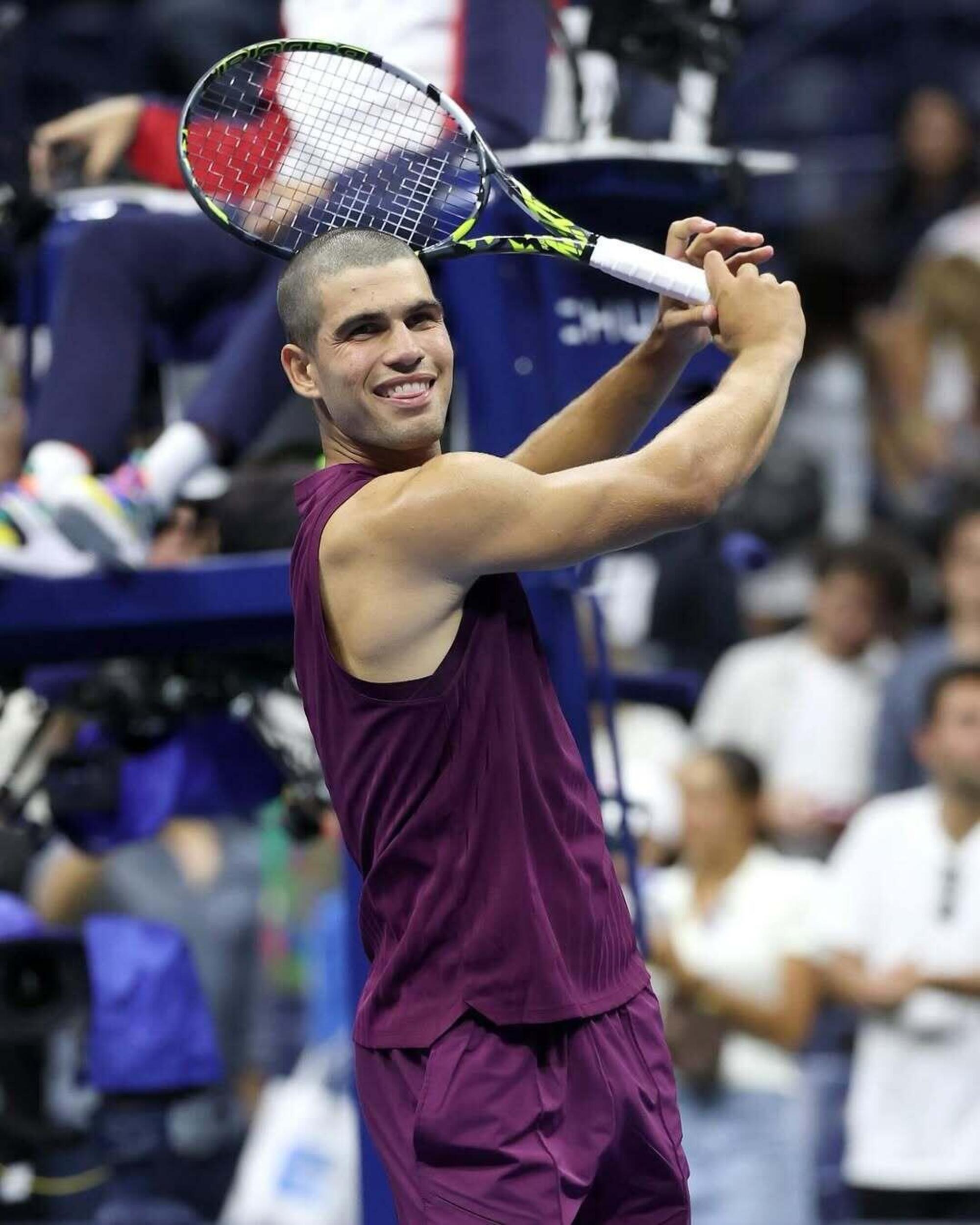 Il nuovo (involontario) look di Carlos Alcaraz agli Us Open