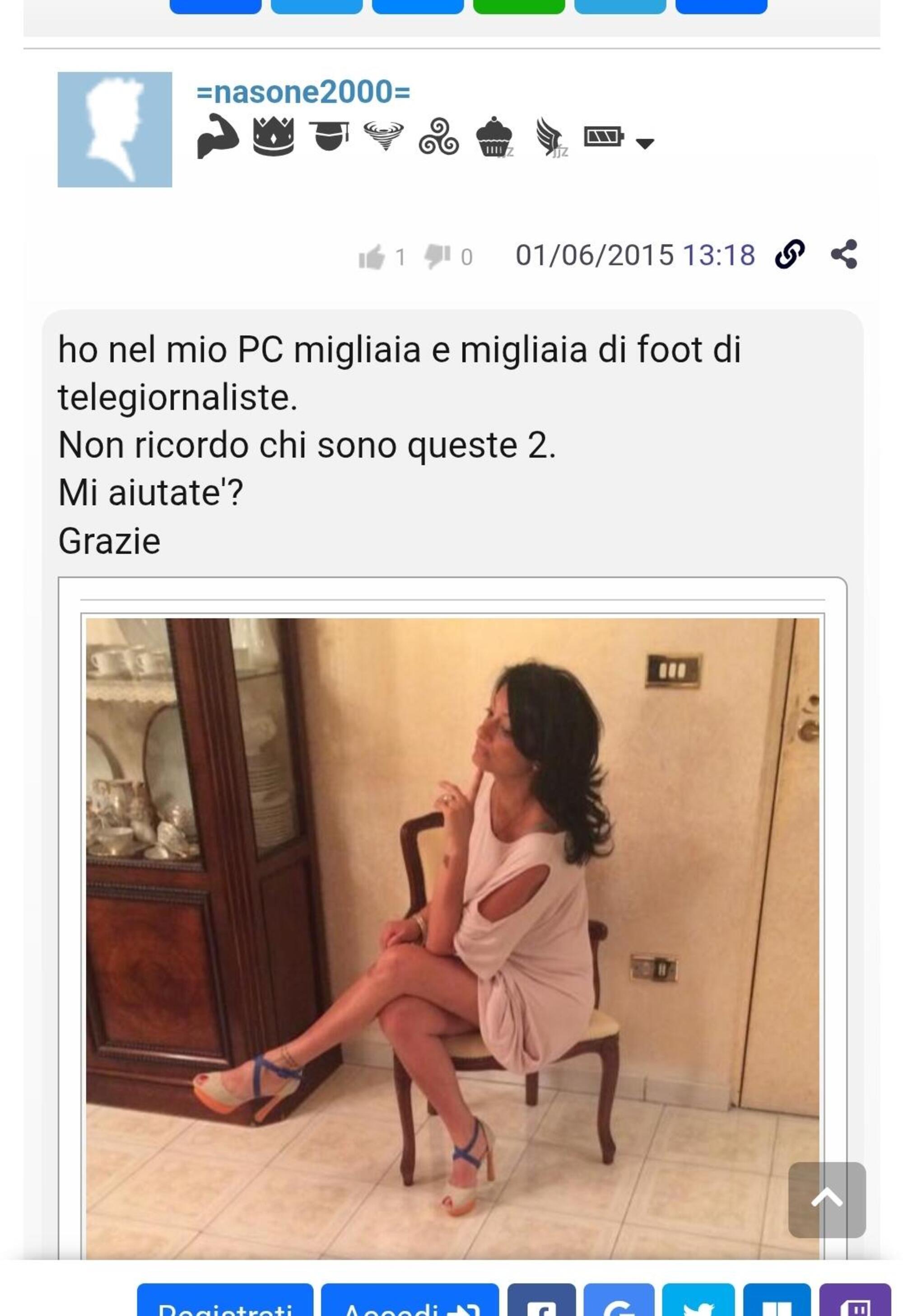 Uno screenshot dal forum Telegiornaliste