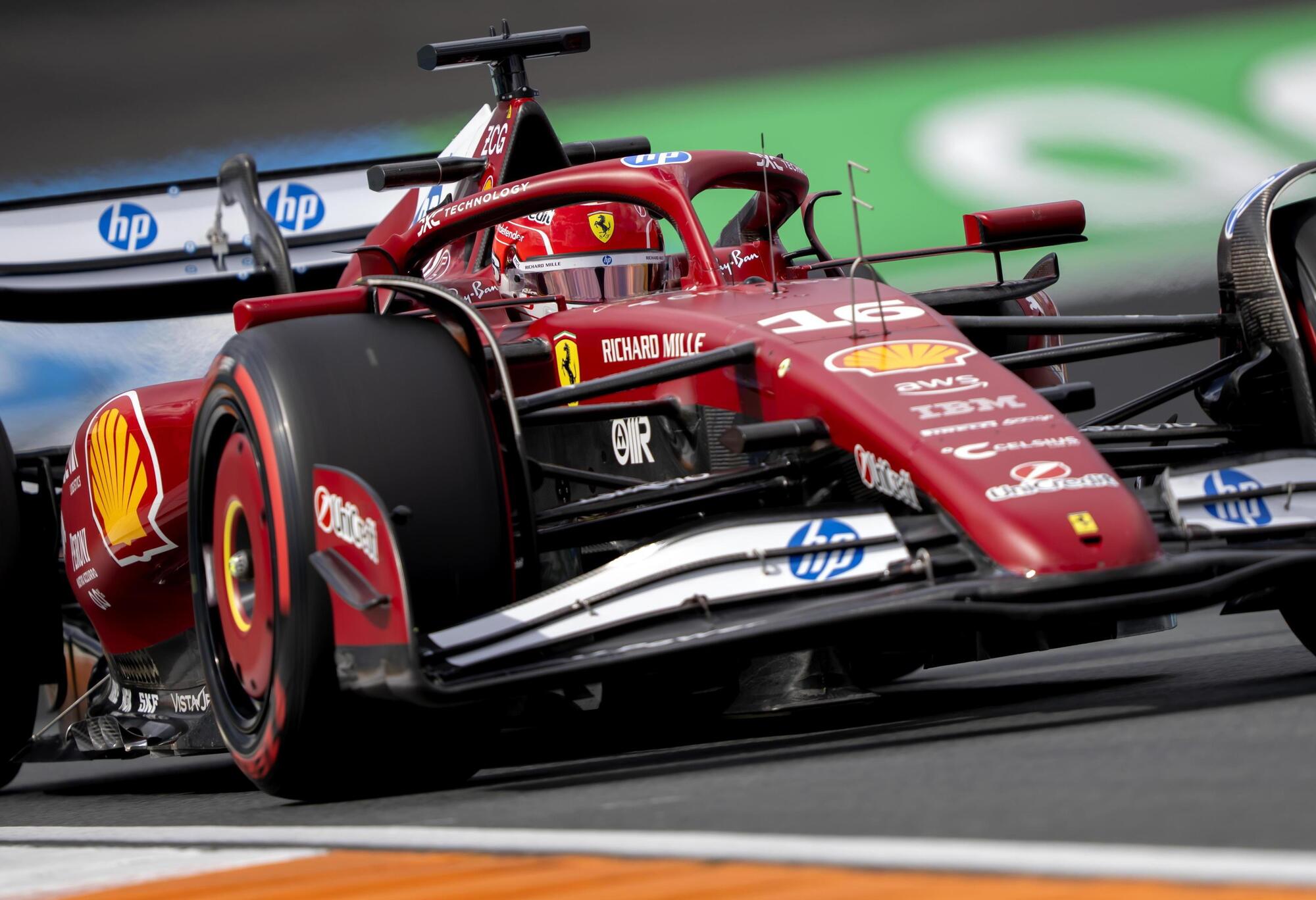 Charles Leclerc in pista a Zandvoort