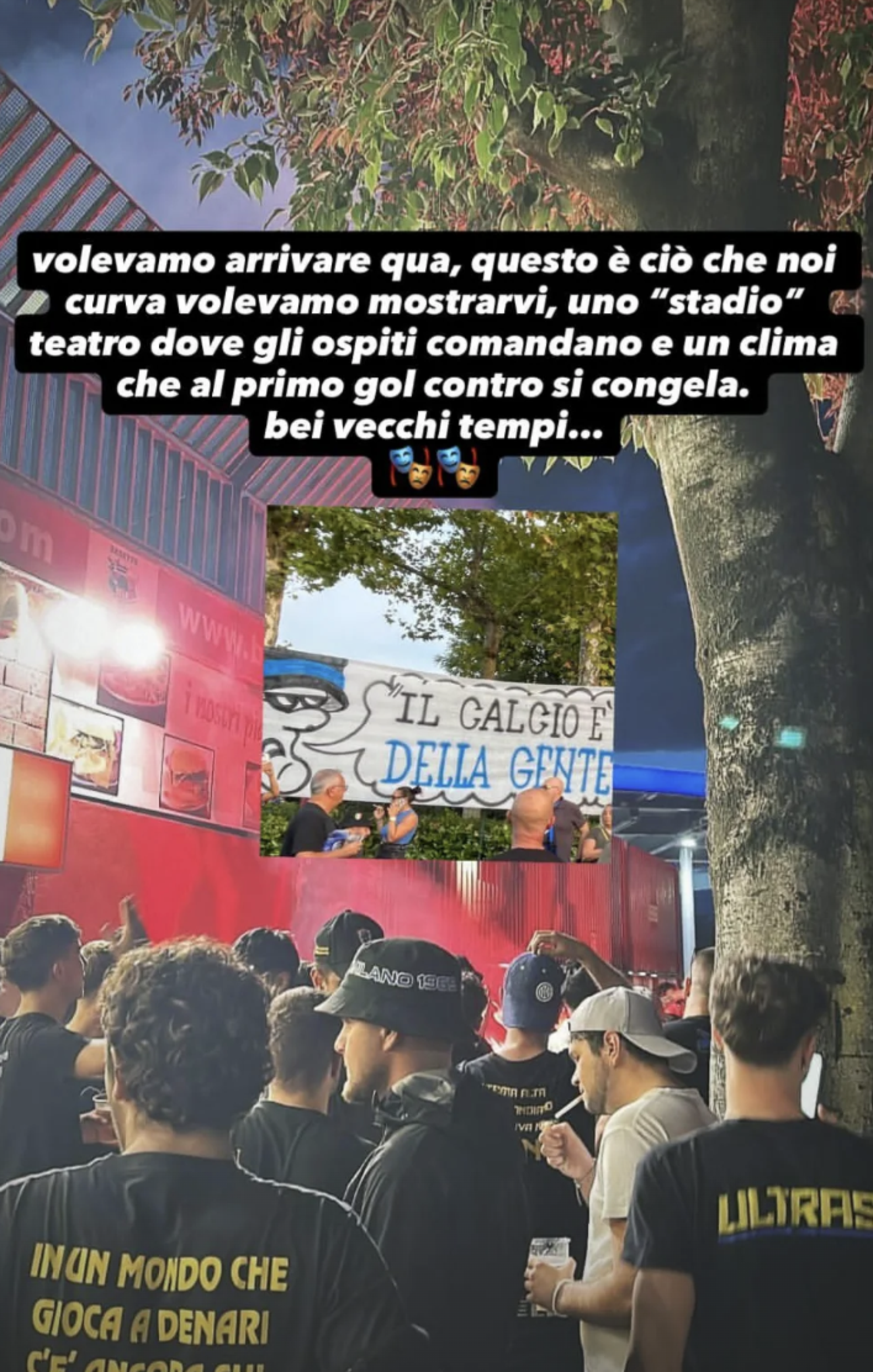 Gli ultras fuori da San Siro