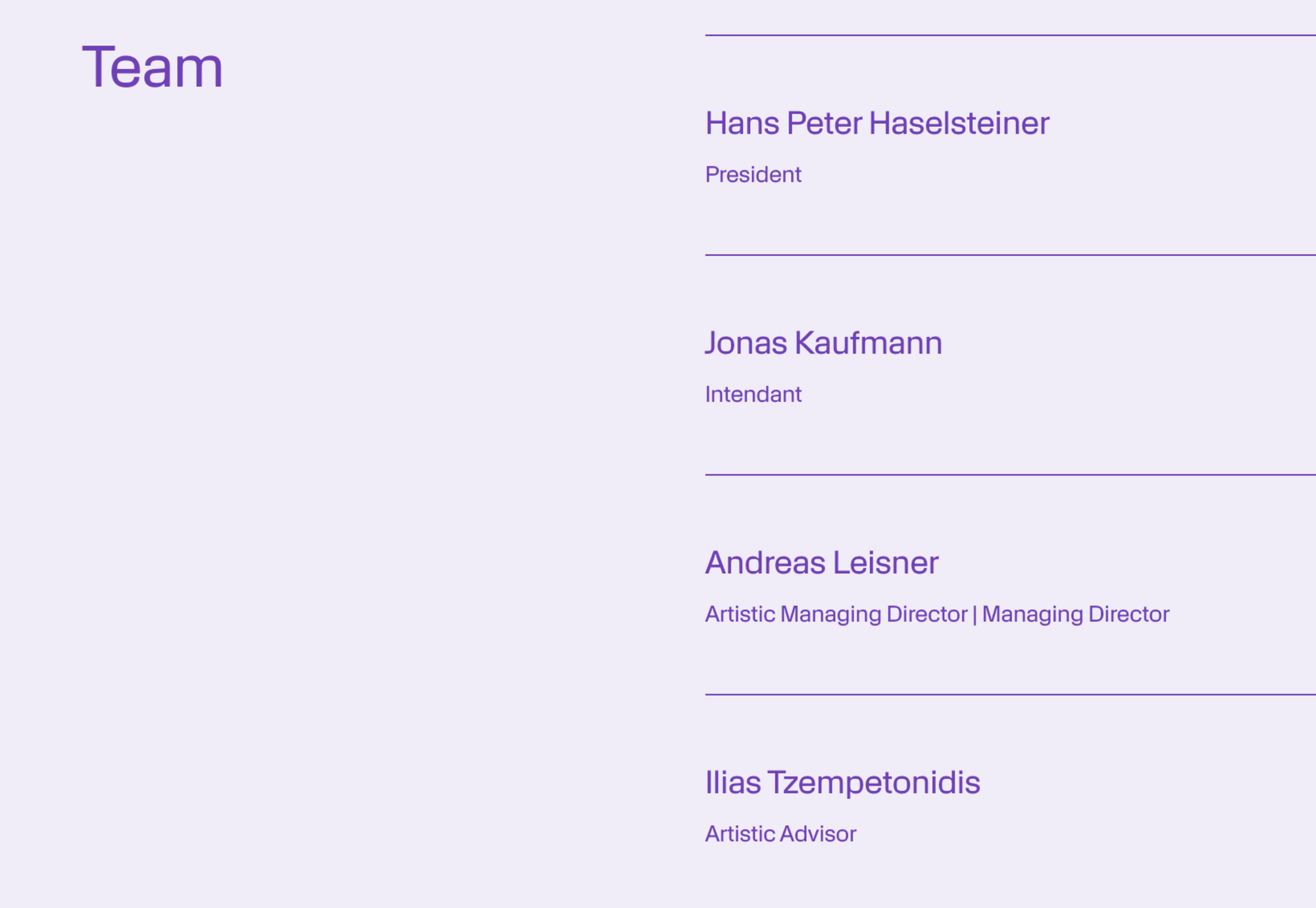 Il board della Tiroler Festspiele Erl Betriebsges.m.b.H.