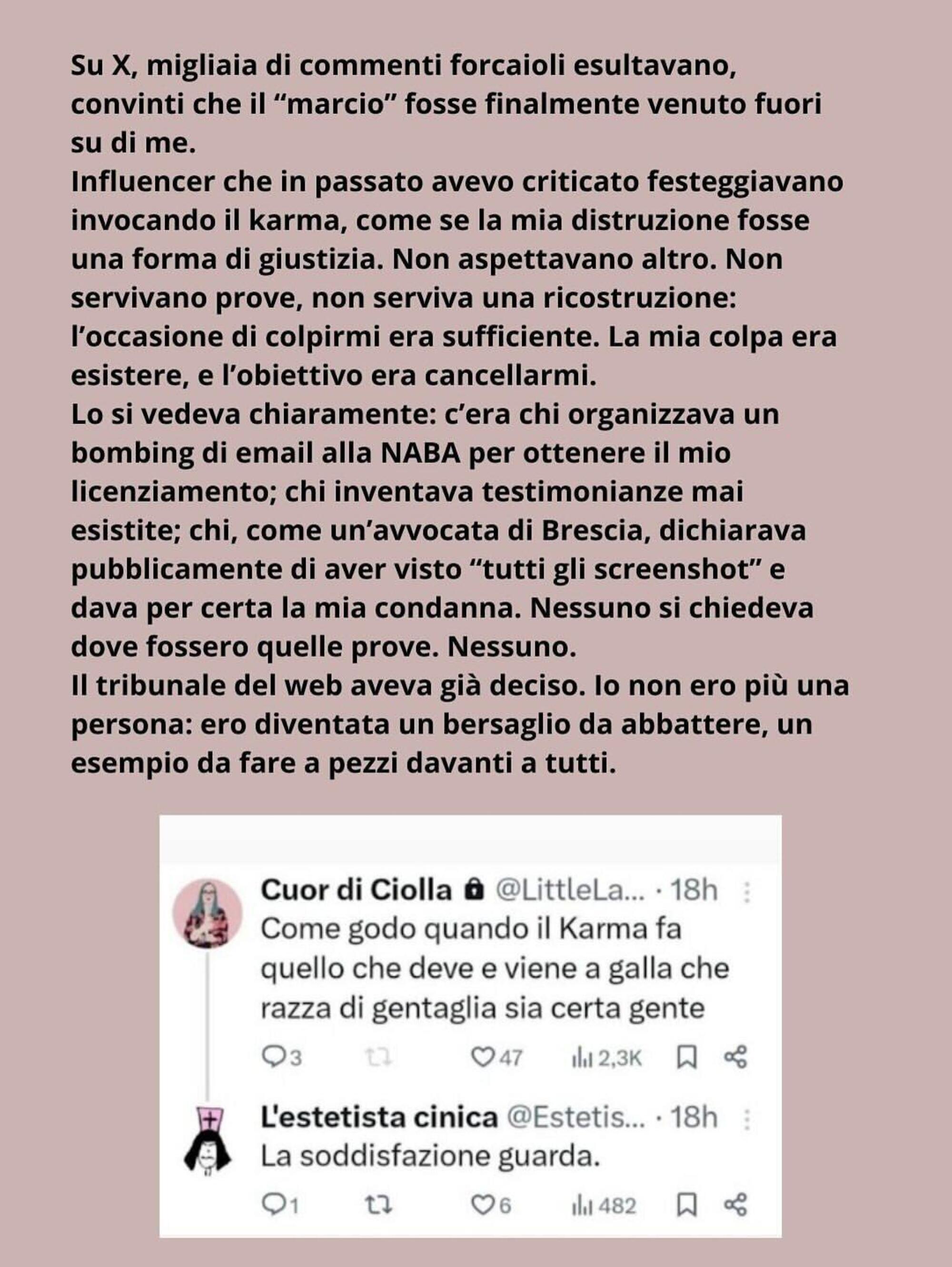 Le stories di Carlotta Vagnoli
