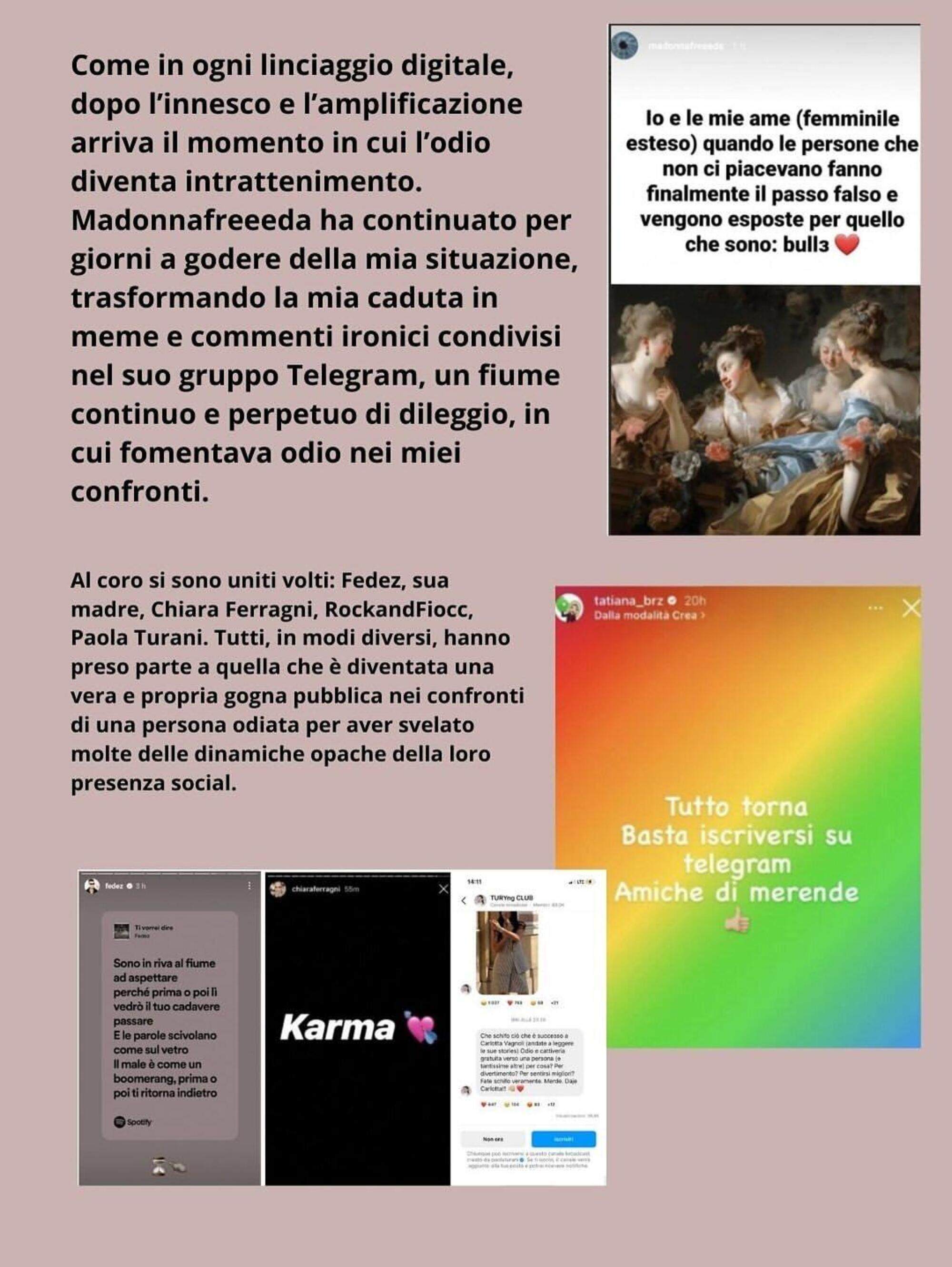 Le stories di Carlotta Vagnoli