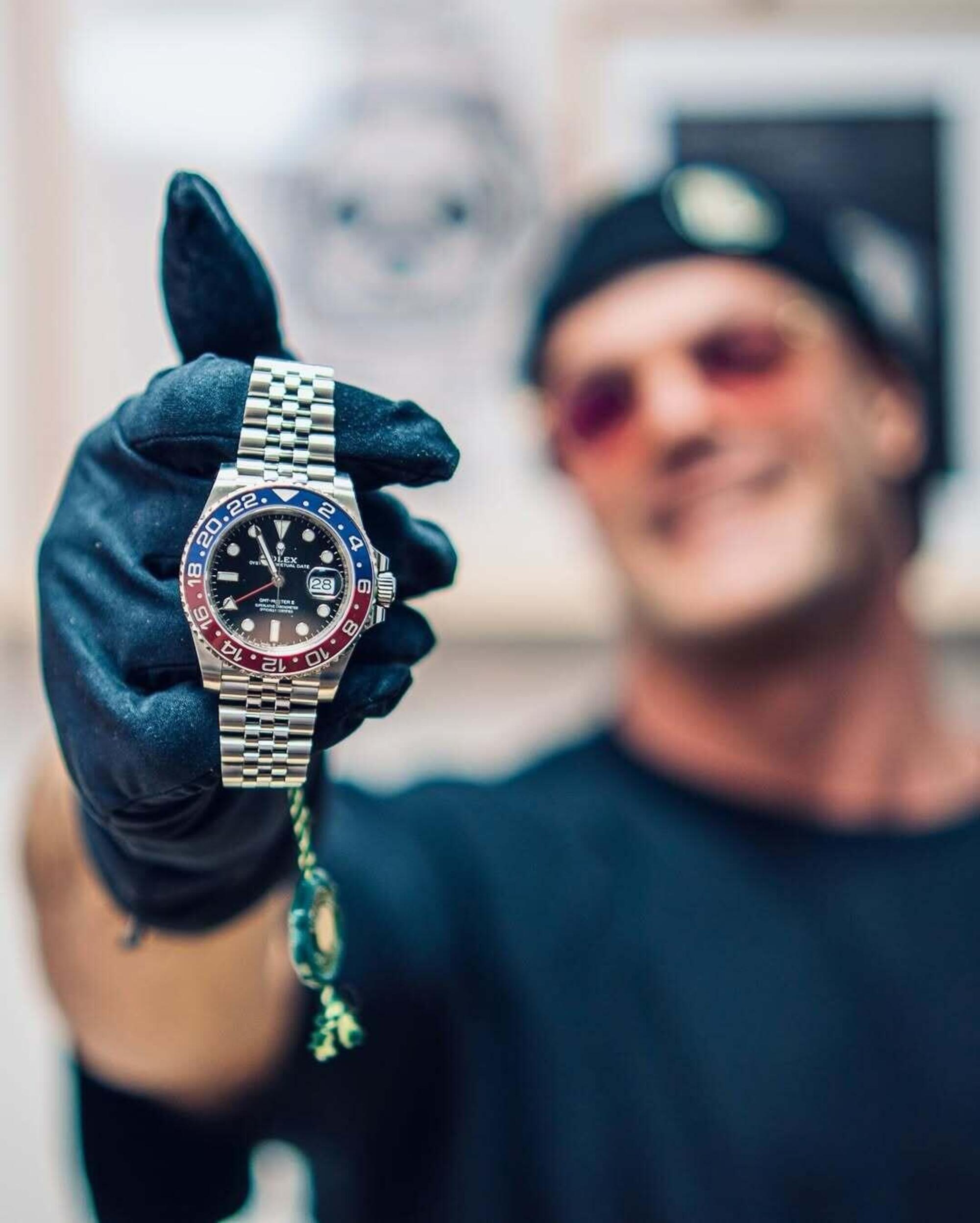 Danny Lazzarin con un Rolex Pepsi
