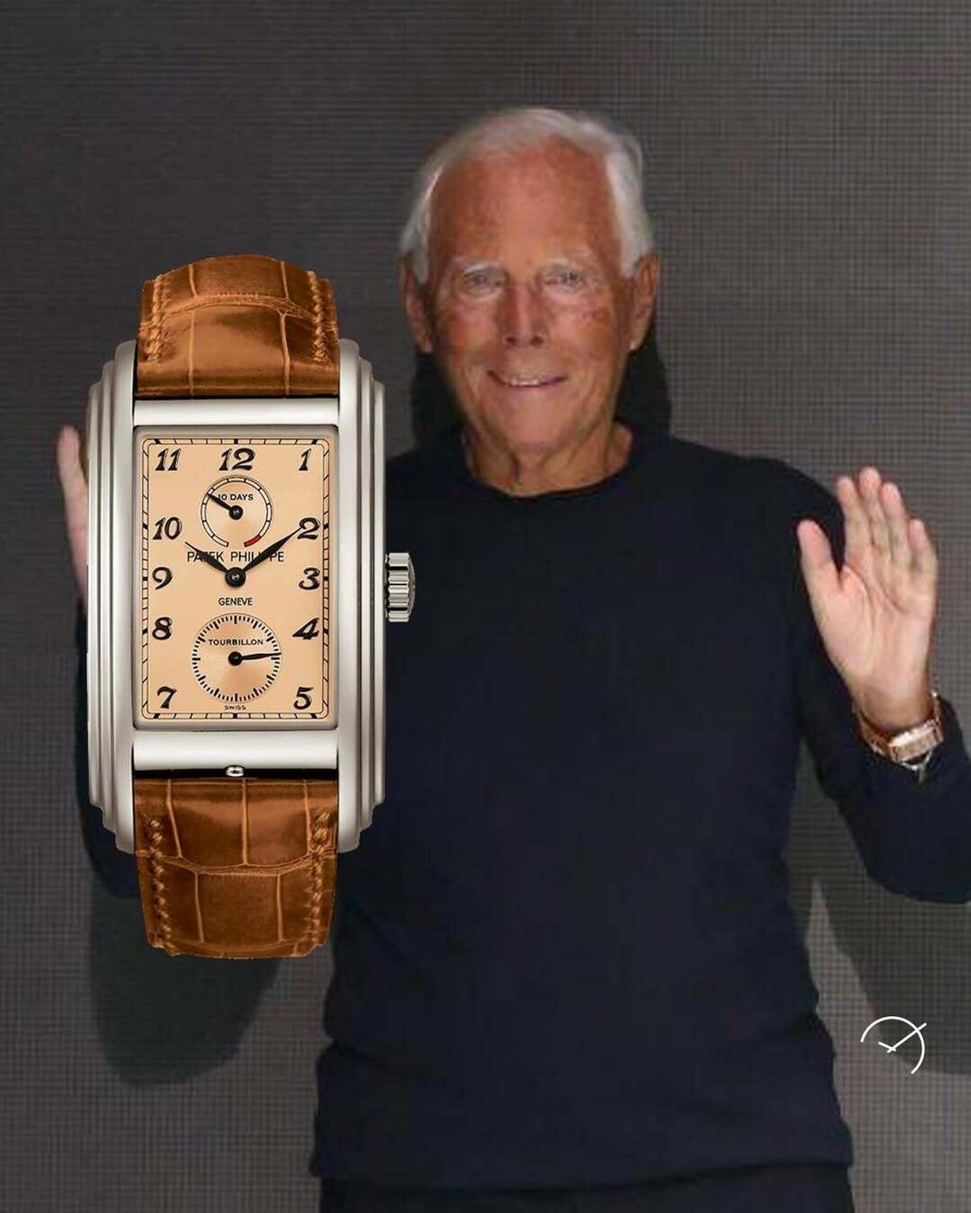 Armani con il Patek Philippe 5101P‑001