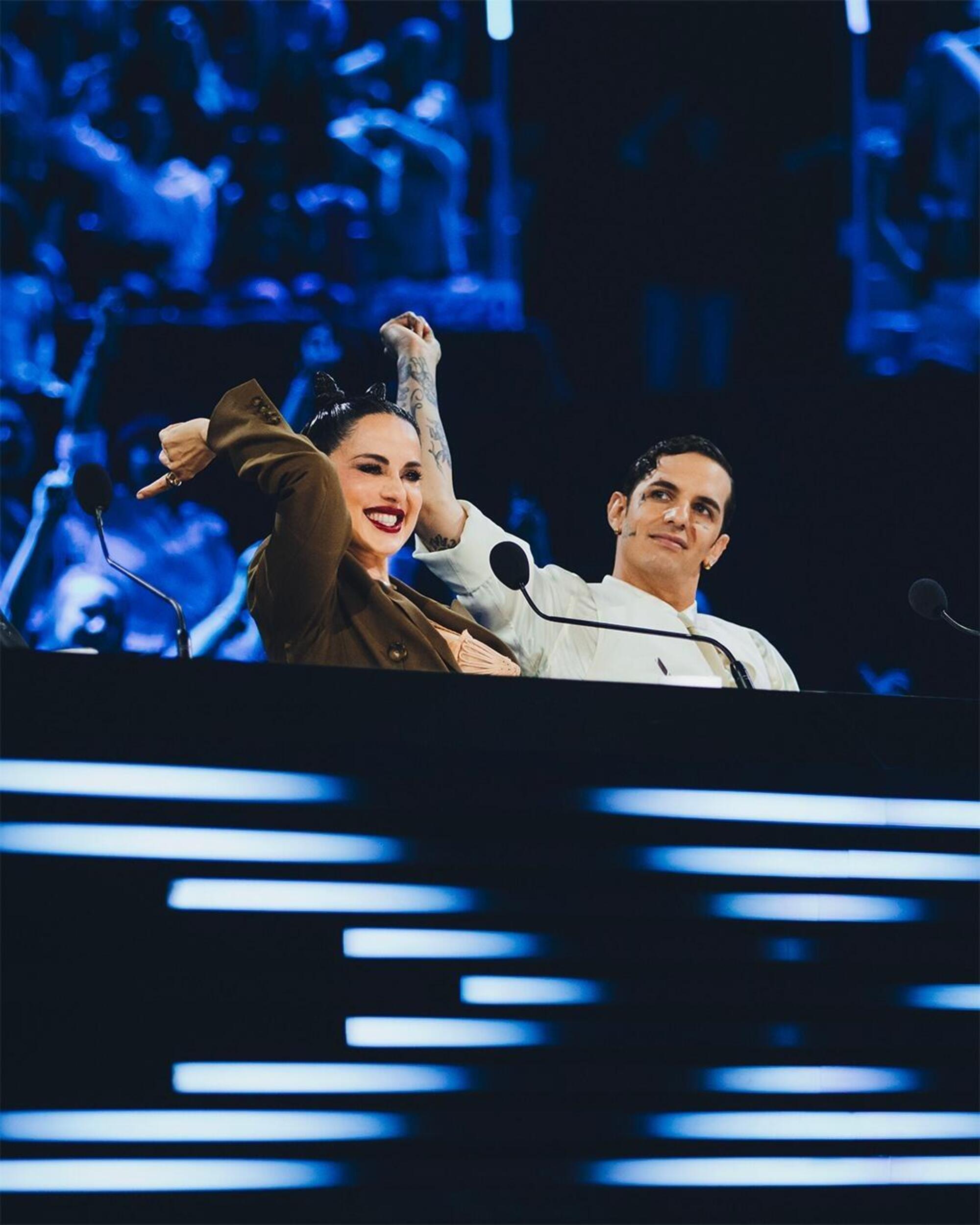 Paola Iezzi e Achille Lauro
