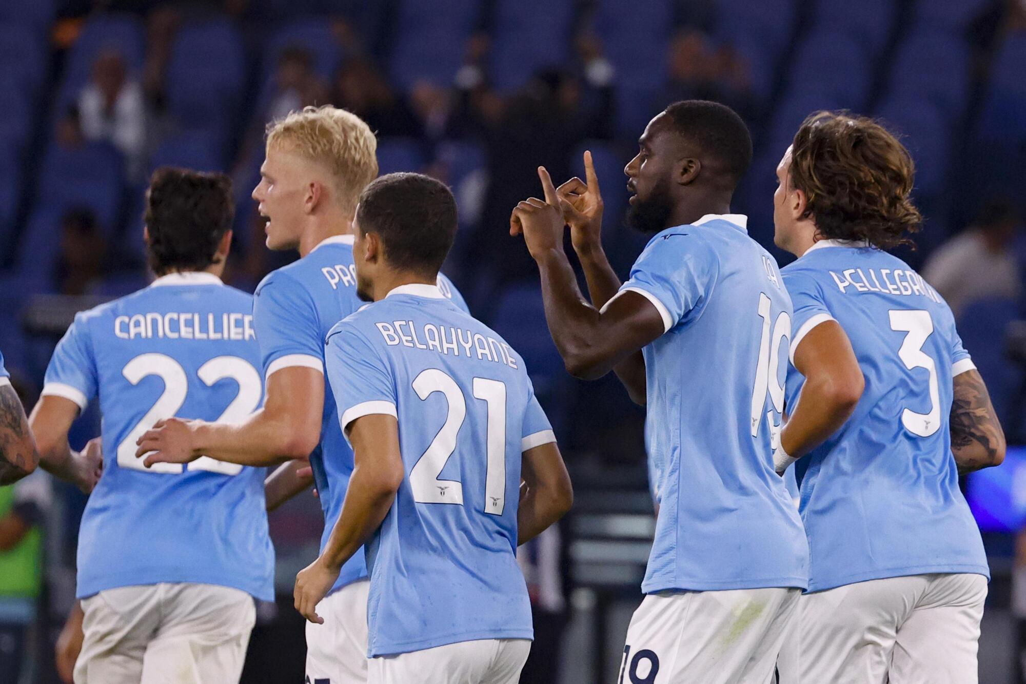 Boulaye Dia e compagni della Lazio all&#039;Olimpico