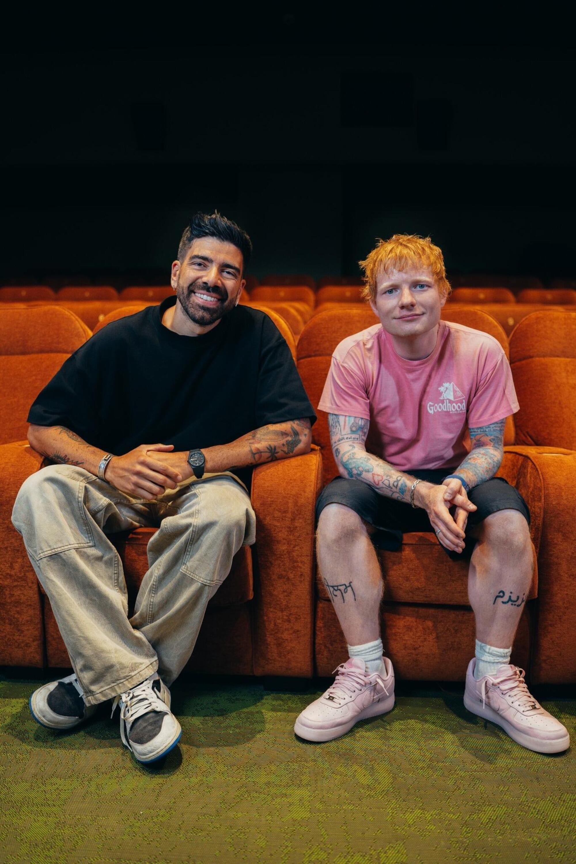 Gianluca Gazzoli con Ed Sheeran al Bsmt