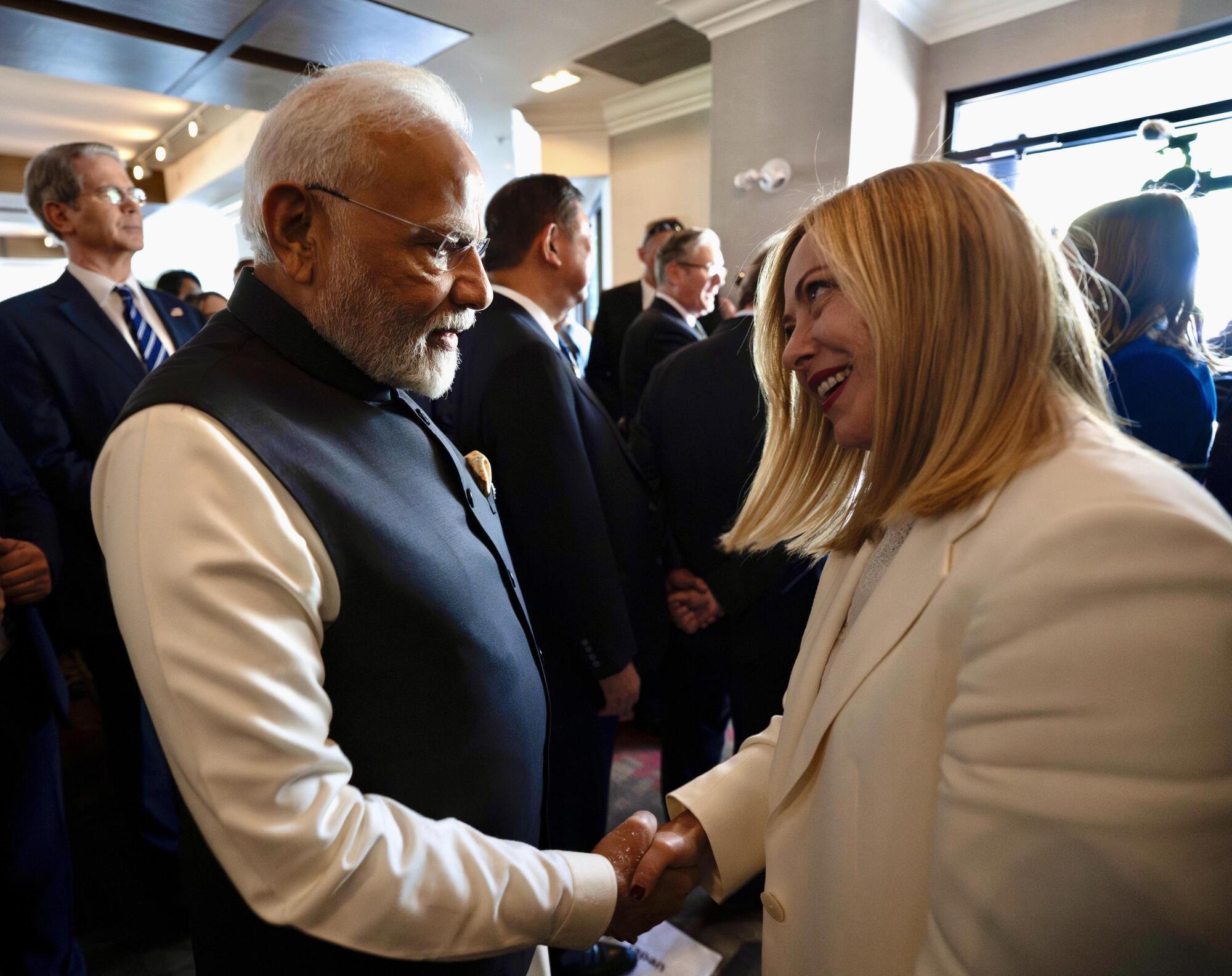 Narendra Modi e Giorgia Meloni