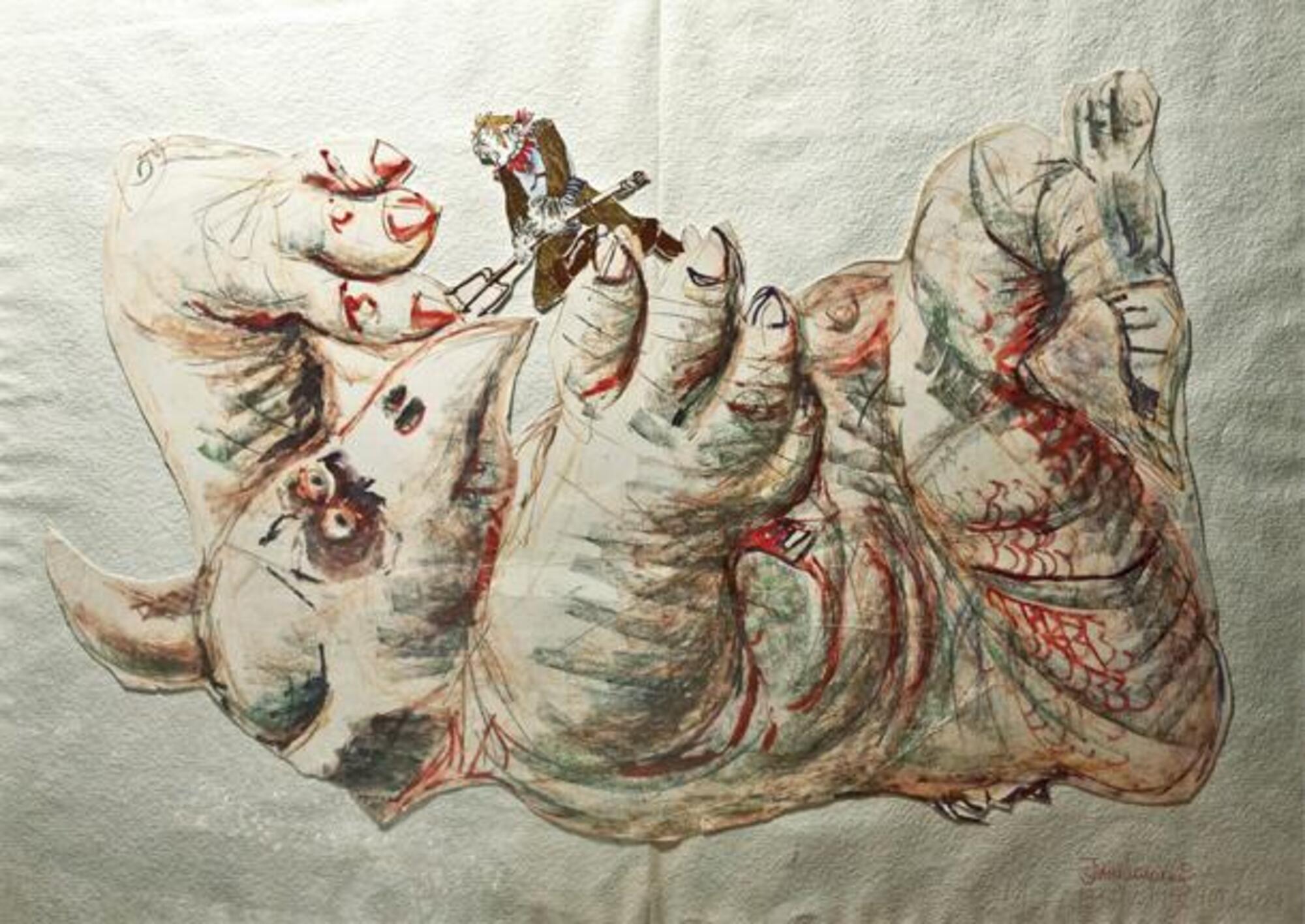 Un disegno di Ivan Graziani: &quot;I mostri&quot;