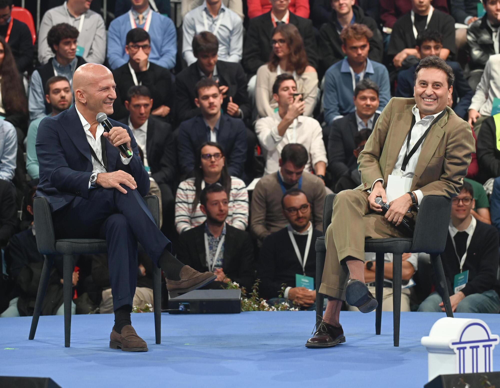 Augusto Minzolini e David Parenzo alla Leopolda