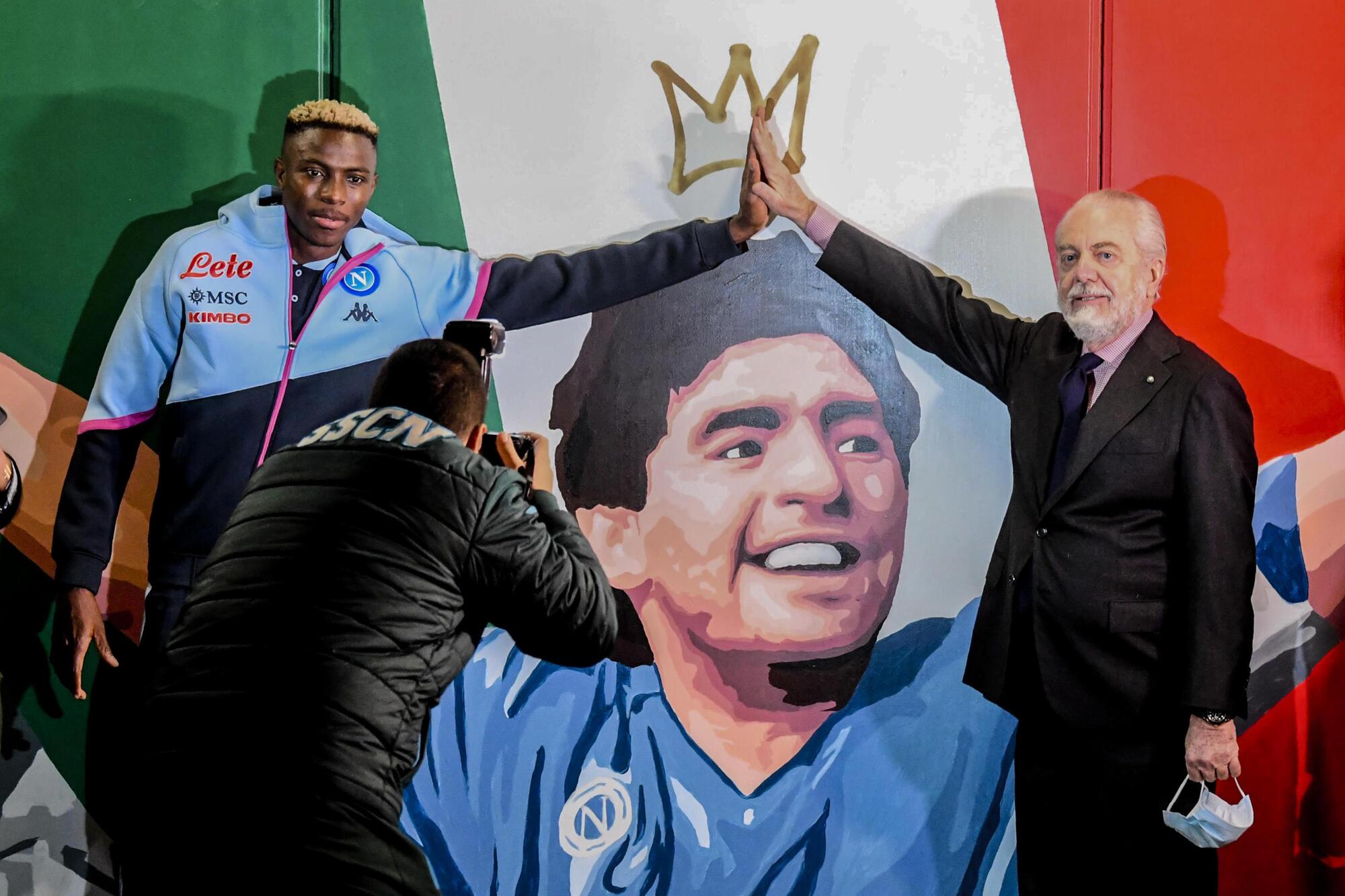 Victor Osimhen e Aurelio De Laurentiis