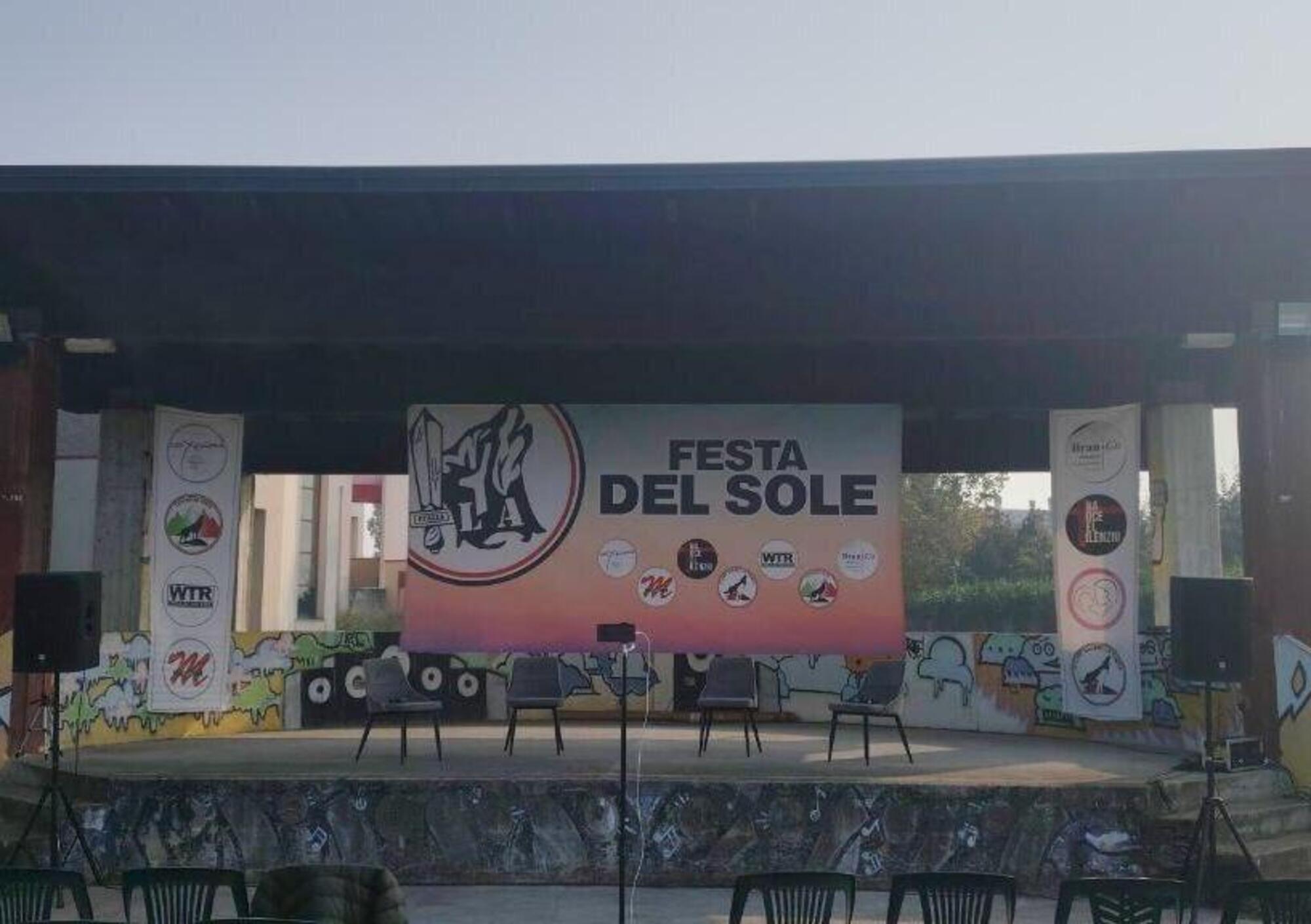 Il palco della Festa del Sole