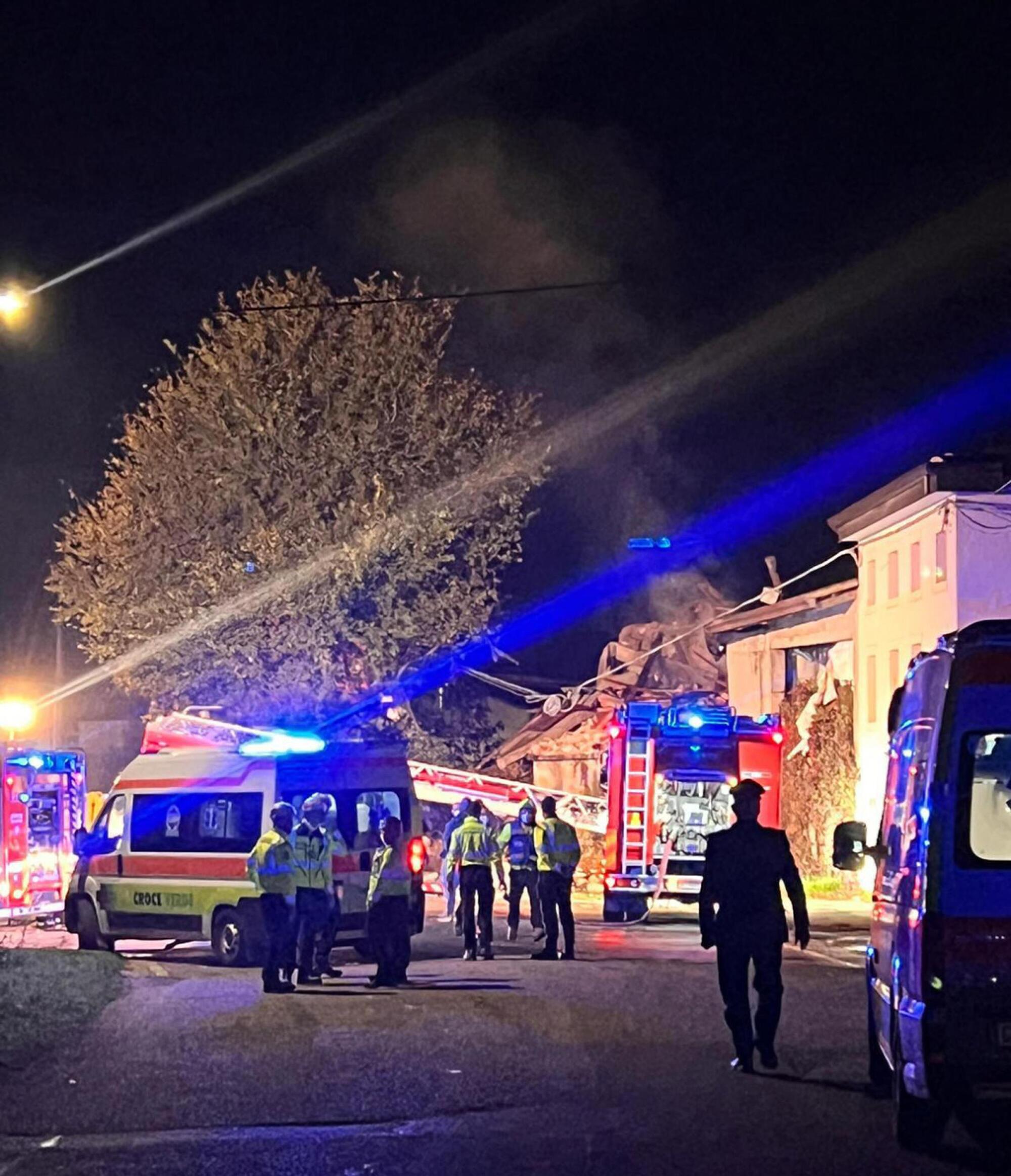 Il casolare esploso martedì notte nel veronese