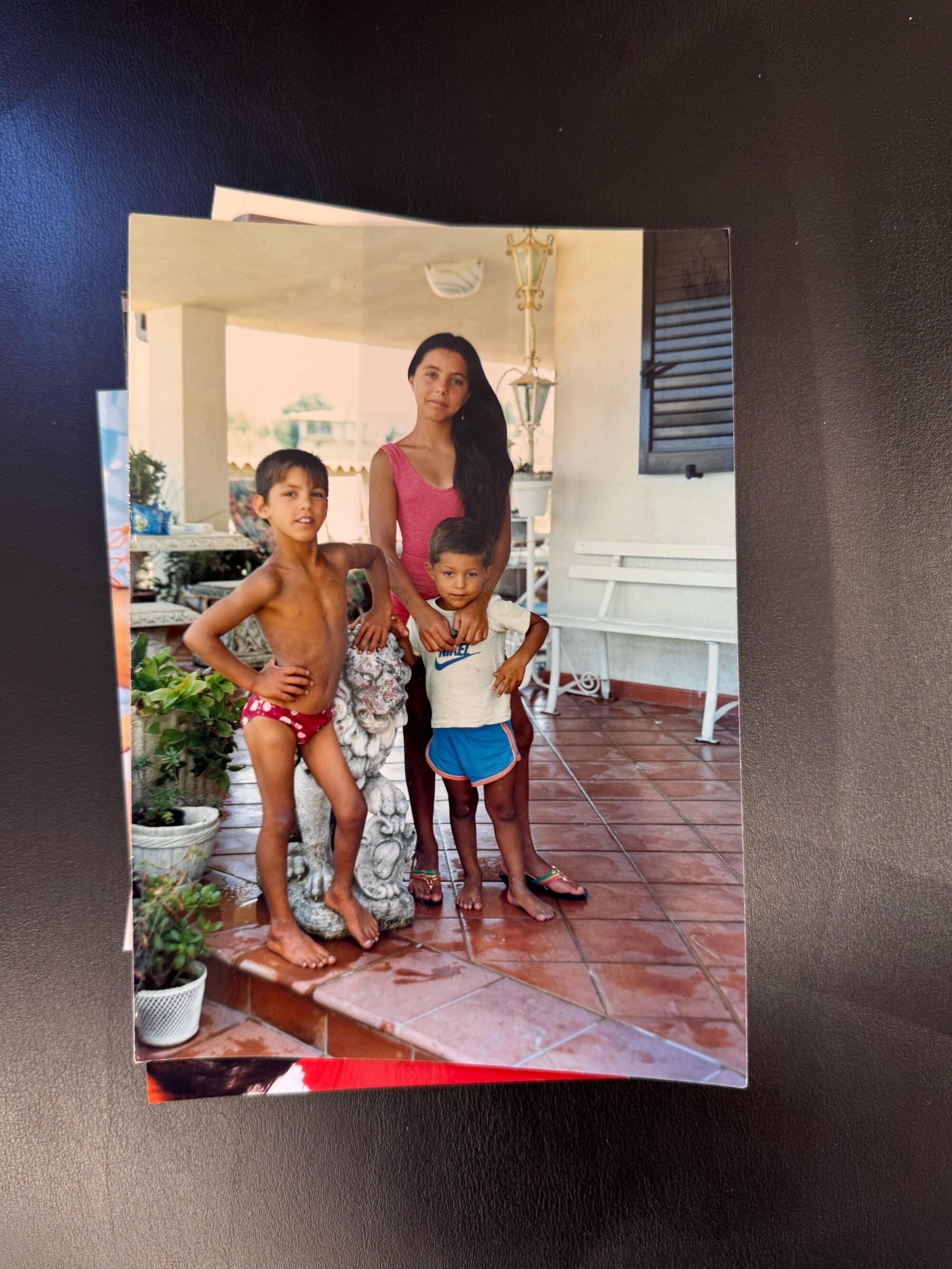 Berto, Isabella e Totò da bambini