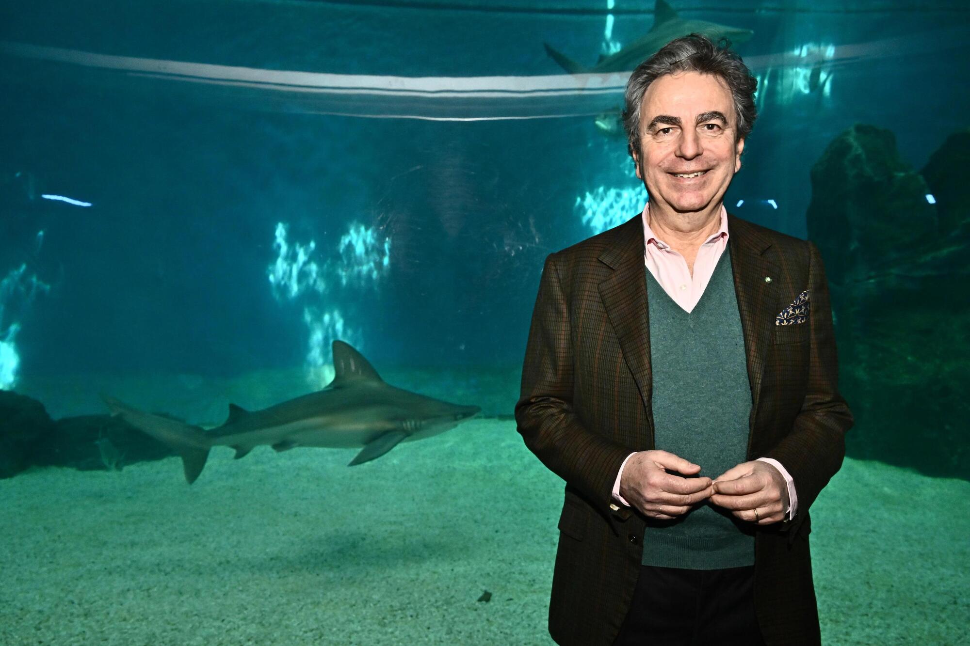 Giuseppe Costa ad dell'Acquario di Genova Ansa