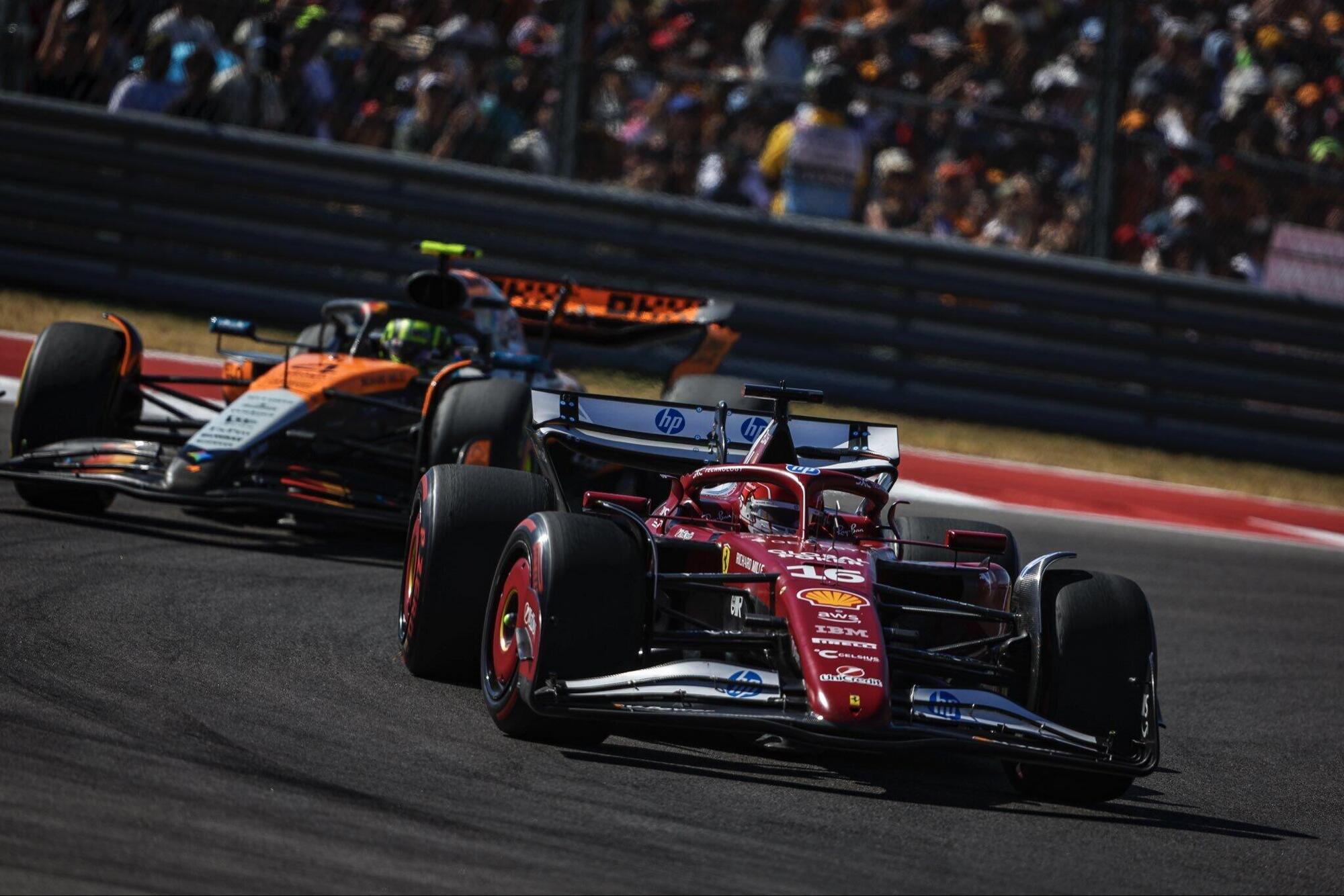 Charles Leclerc Ferrari Lando Norris McLaren