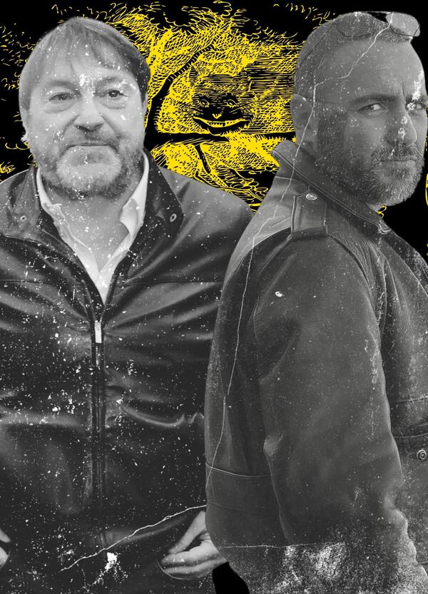 Sigfrido Ranucci con la giacca di pelle è il Massimiliano Zossolo al di là dello specchio di Alice