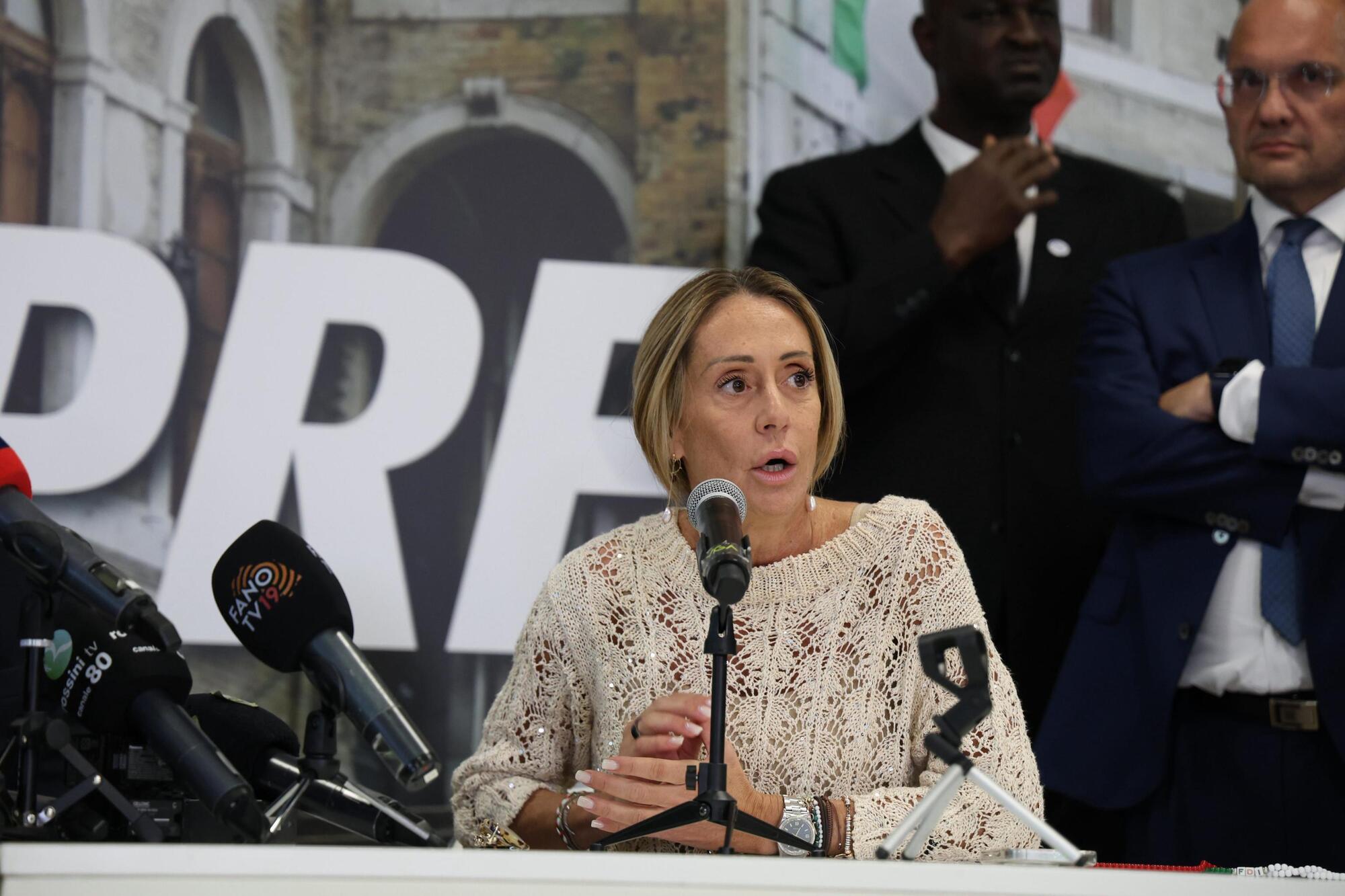 Arianna Meloni Marche 2025 Ansa