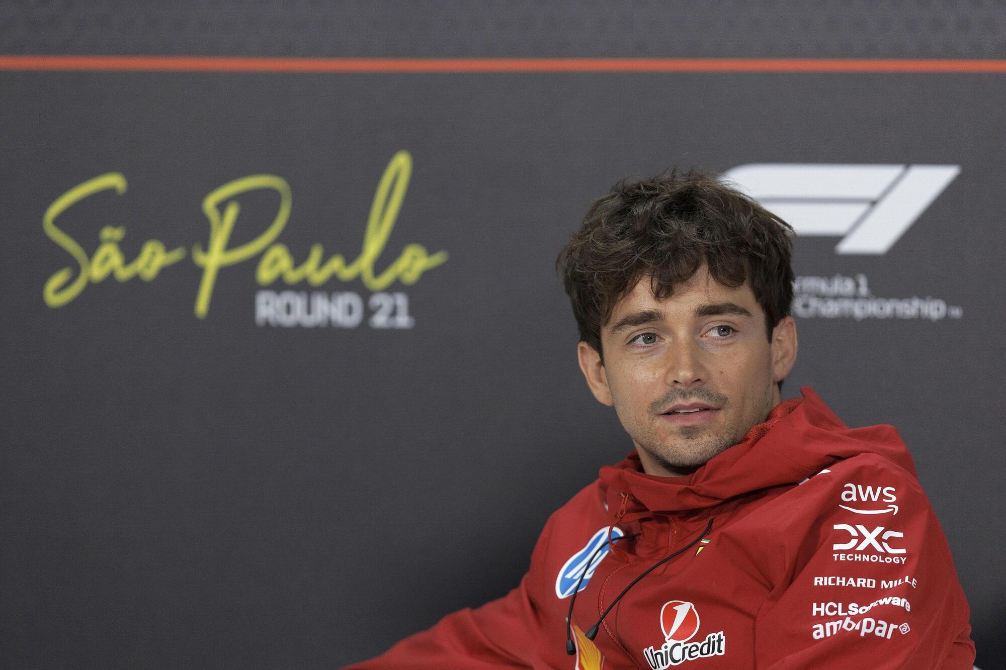 Charles Leclerc Ferrari Interlagos Brasile F1 Media Day