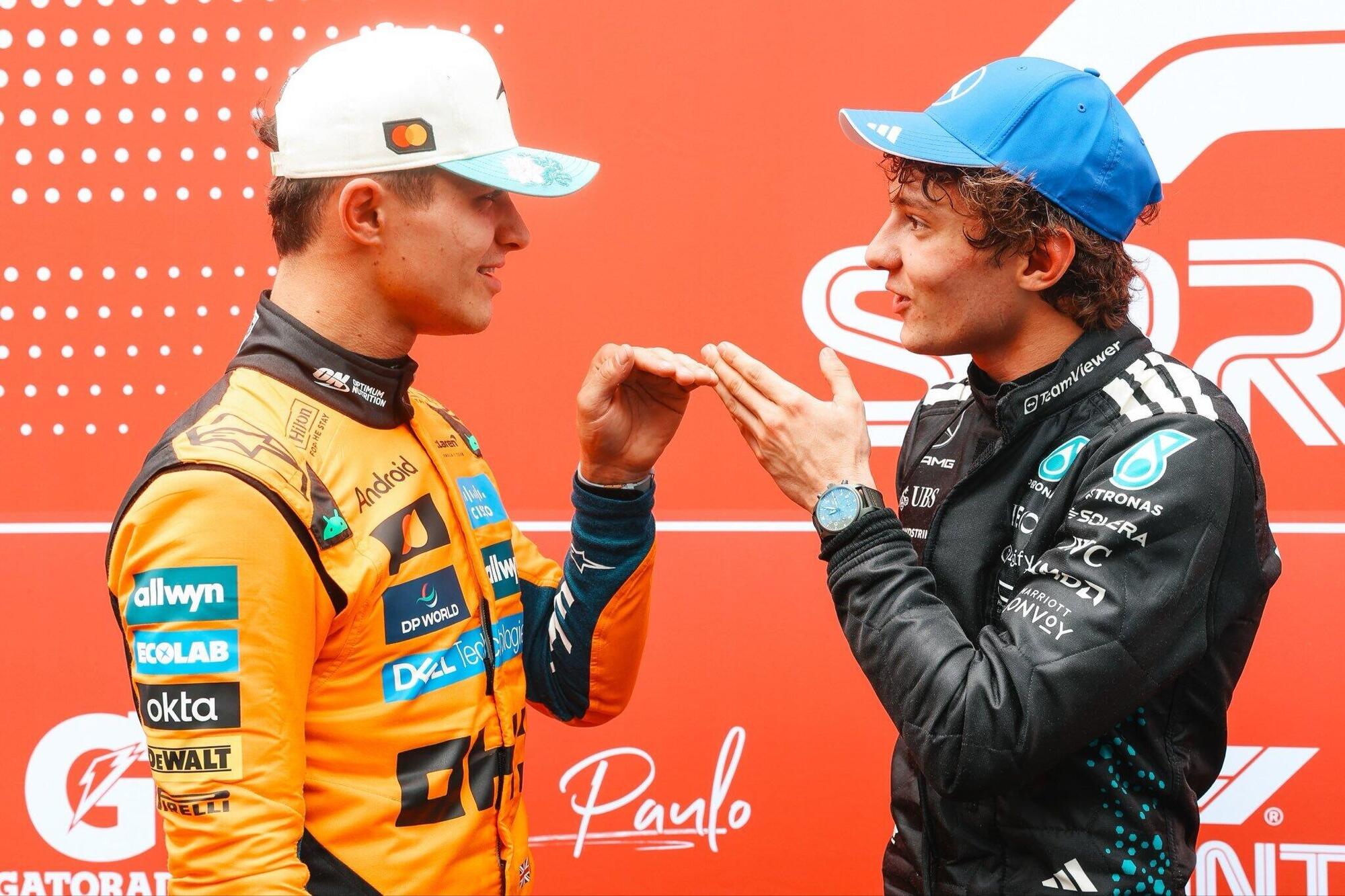 Lando Norris Kimi Antonelli Sprint Race Interlagos