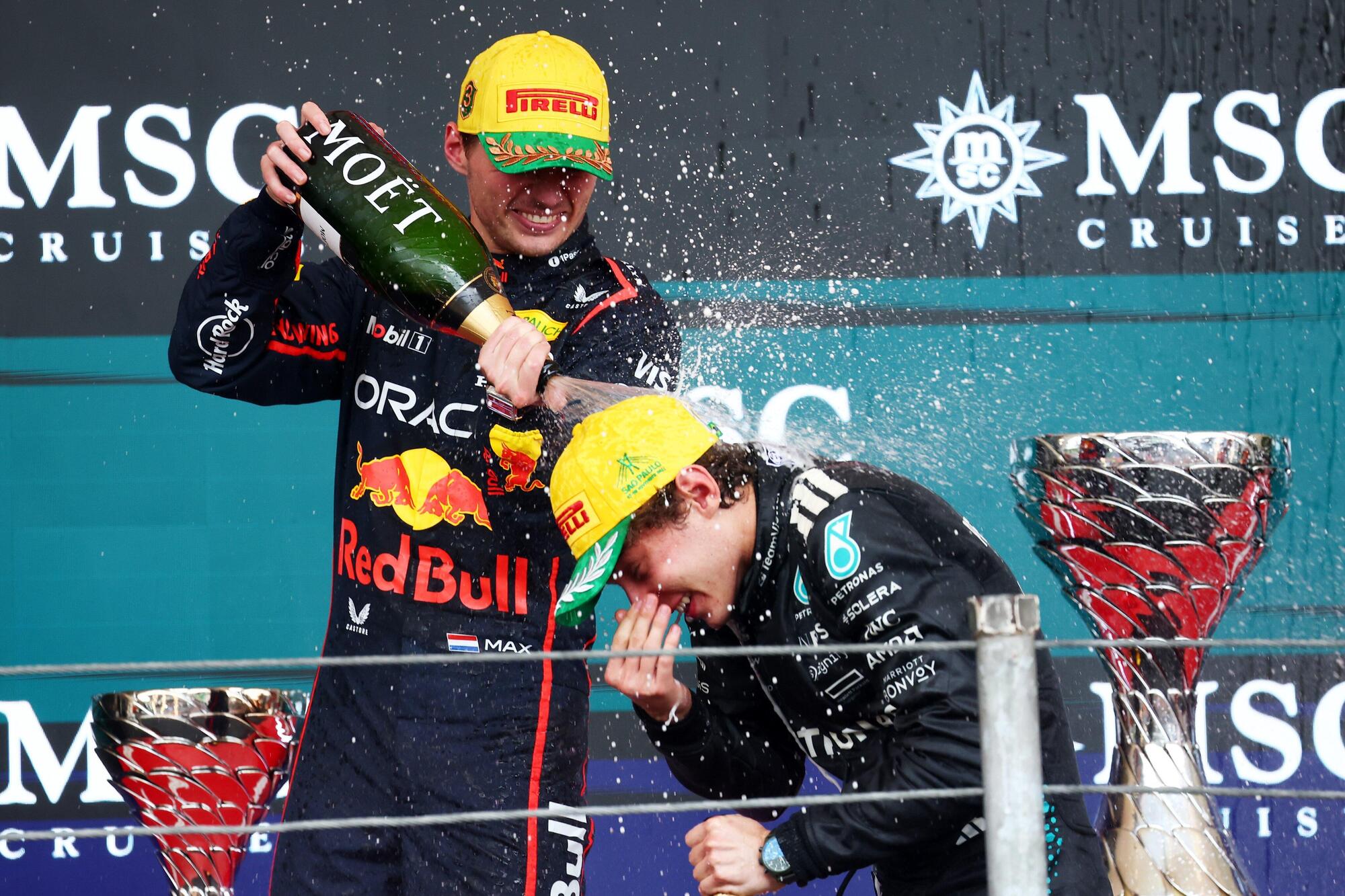 Max Verstappen Kimi Antonelli podio Interlagos