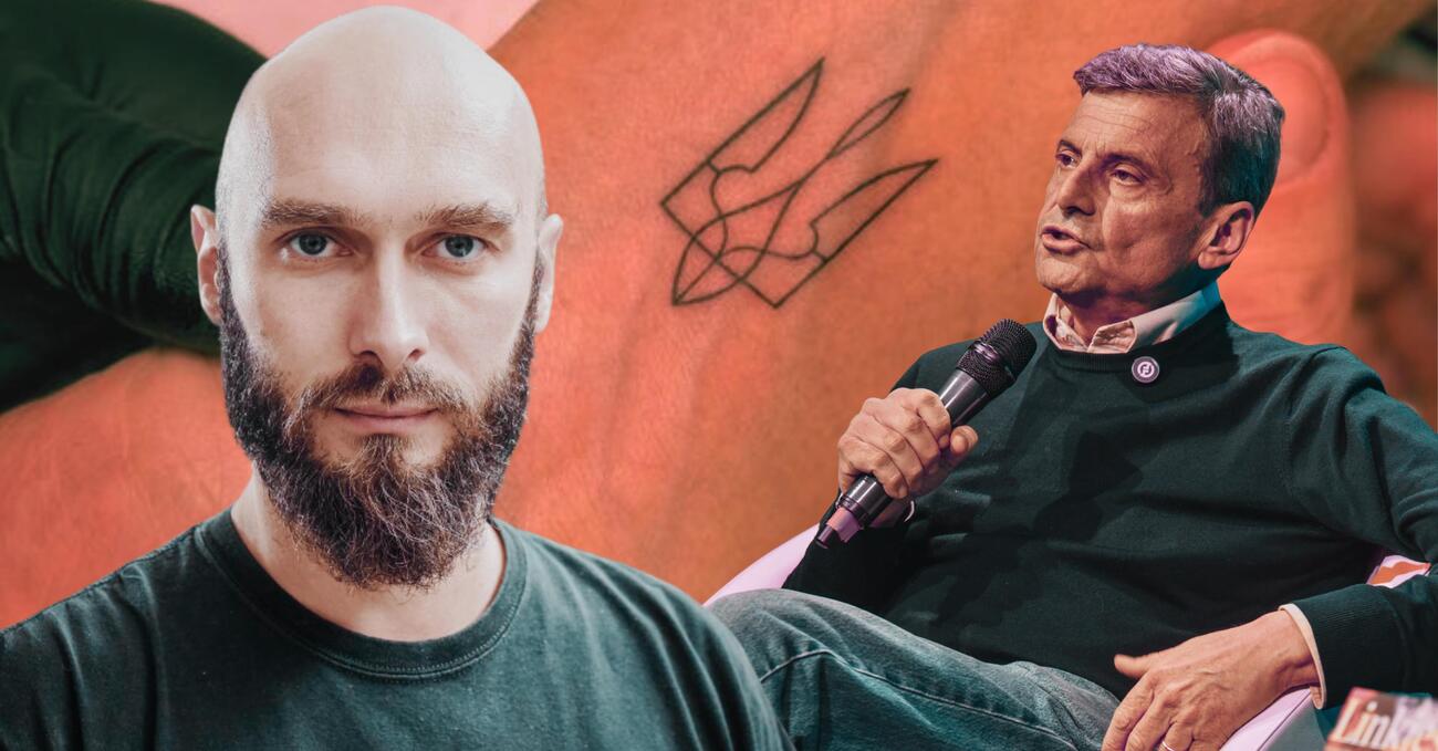 Calenda si tatua il tridente ucraino e Lilin ci va gi&ugrave; duro: &ldquo;Un simbolo grave come la svastica&rdquo;. Ma Carletto lo sa?