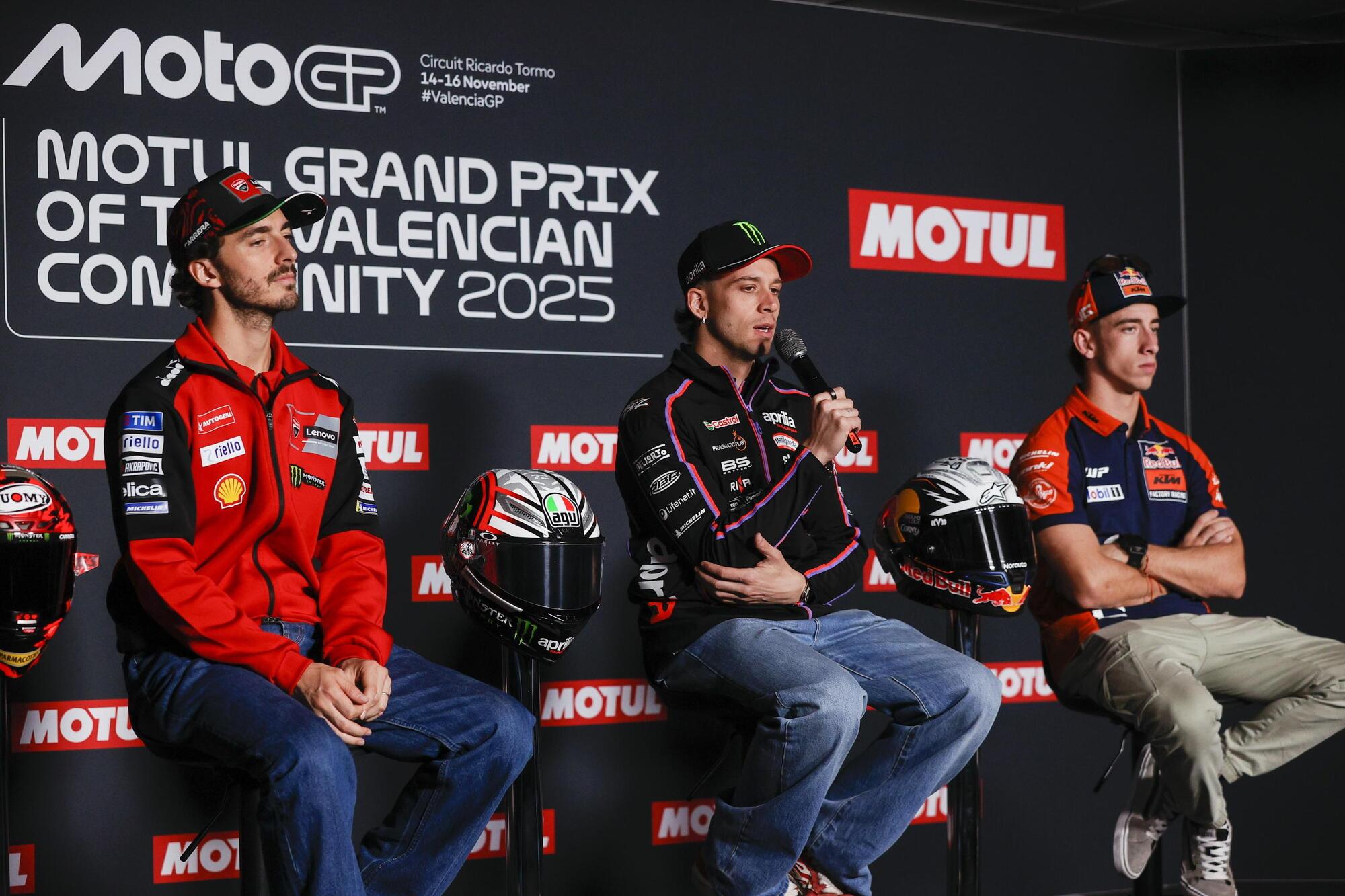 La conferenza stampa a Valencia, MotoGP 2025
