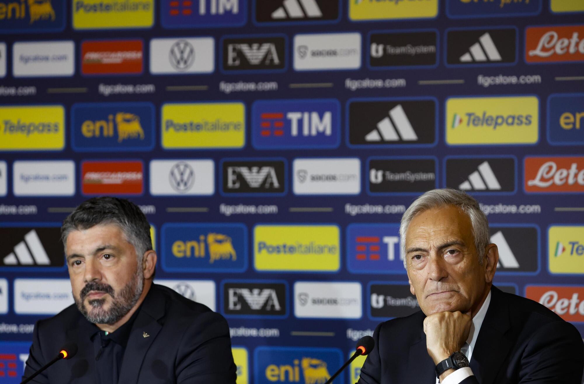 Gabriele Gravina con Rino Gattuso