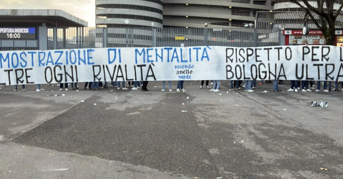 Mentalit&agrave; ultras. Nino Ciccarelli e la curva Nord stanno con la tifoseria del Bologna. Ma cosa &egrave; successo? E cosa significa quello striscione esposto fuori da San Siro?